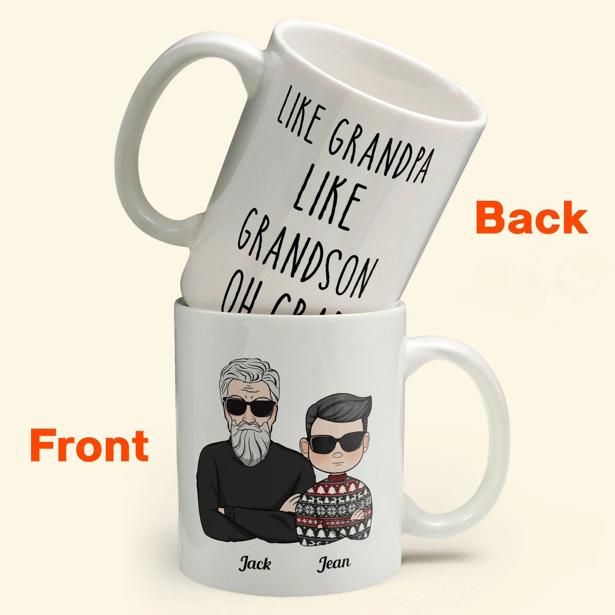Like Grandparents Like Grandchildren Oh Crap - Personalized Mug - Image 6
