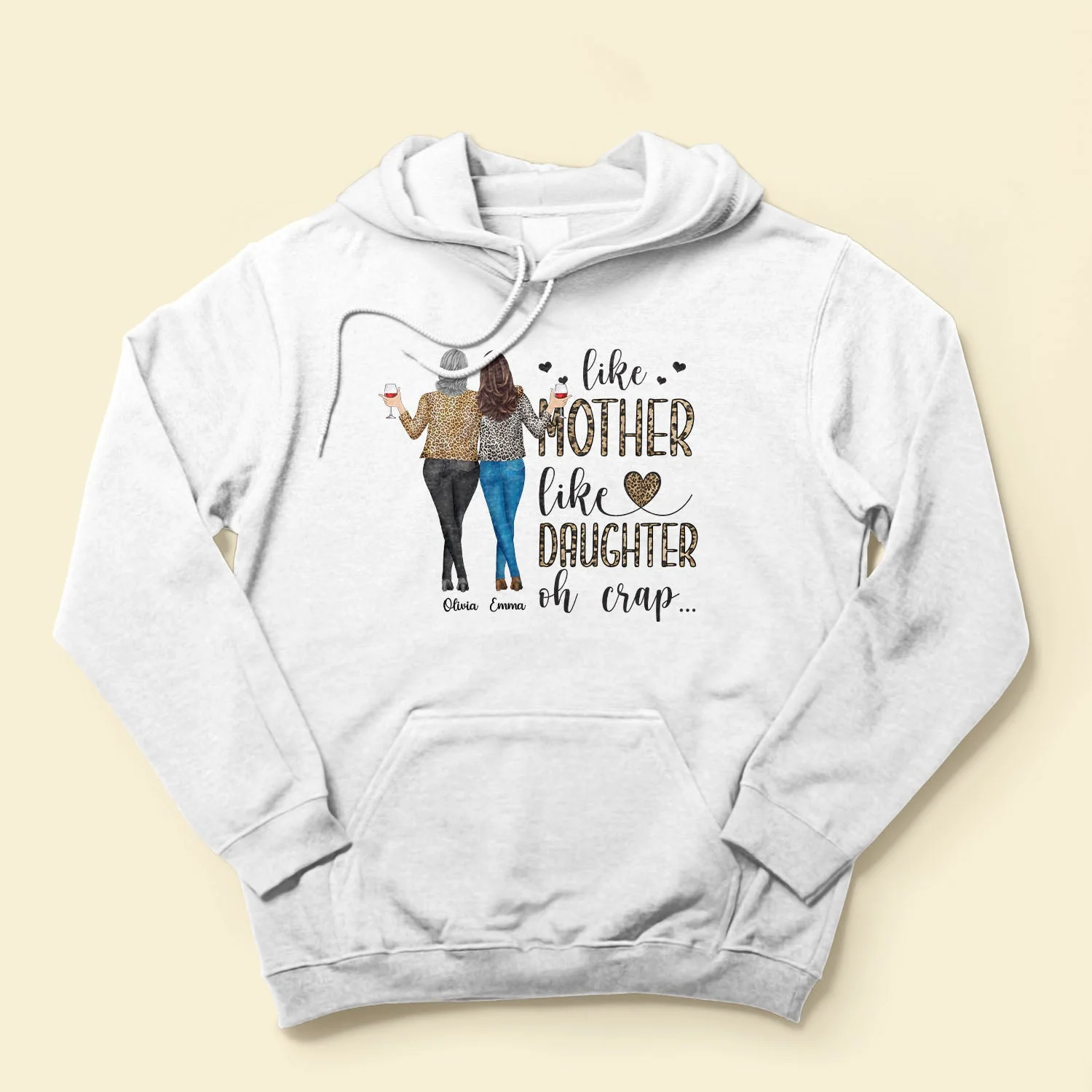Like Mother Like Daughter Oh Crap - Personalized Shirt - Birthday Gift For Mother, Daughter, Mom - Image 4