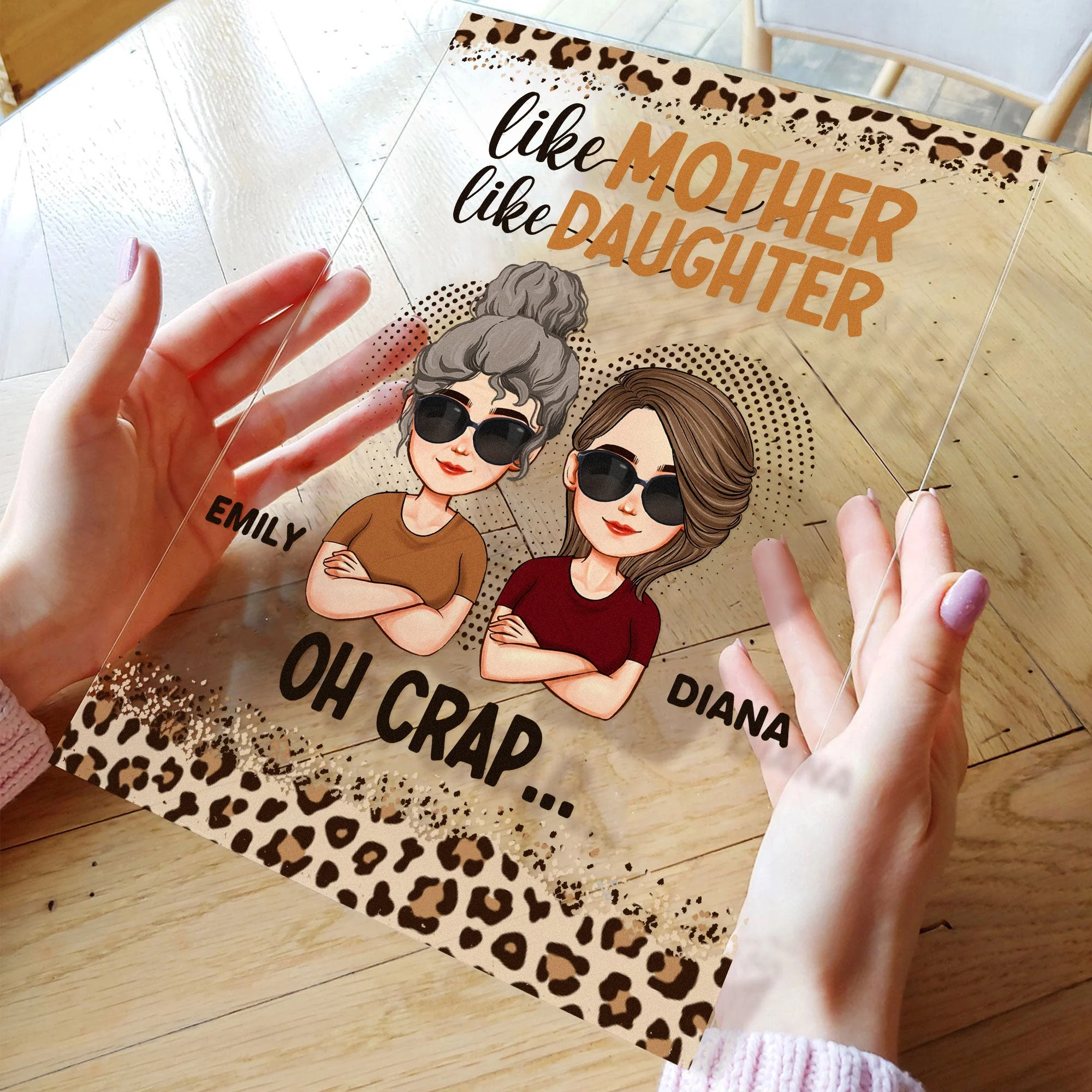 Like Mother Like Daughter - Personalized Acrylic Plaque - Image 3