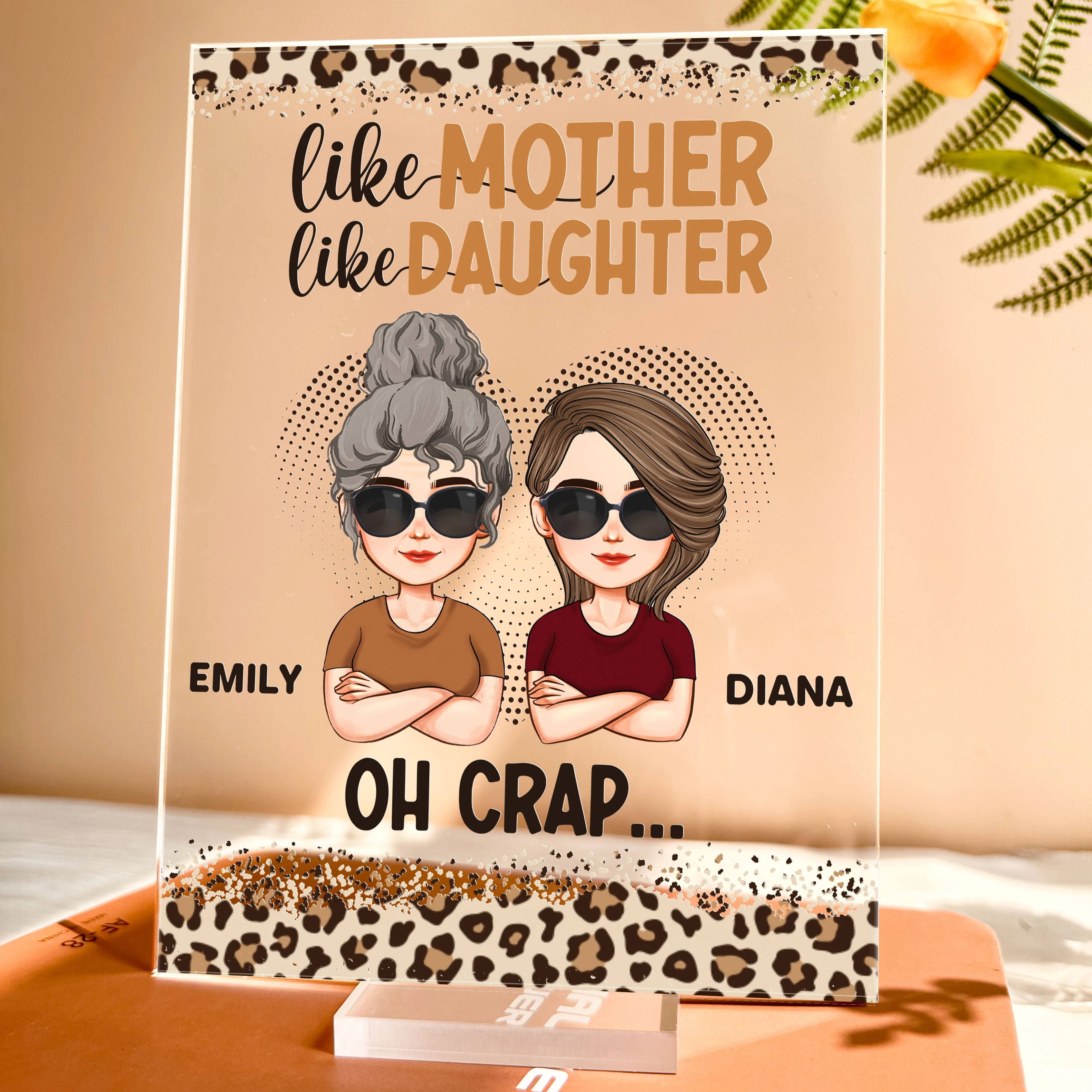Like Mother Like Daughter - Personalized Acrylic Plaque - Image 4