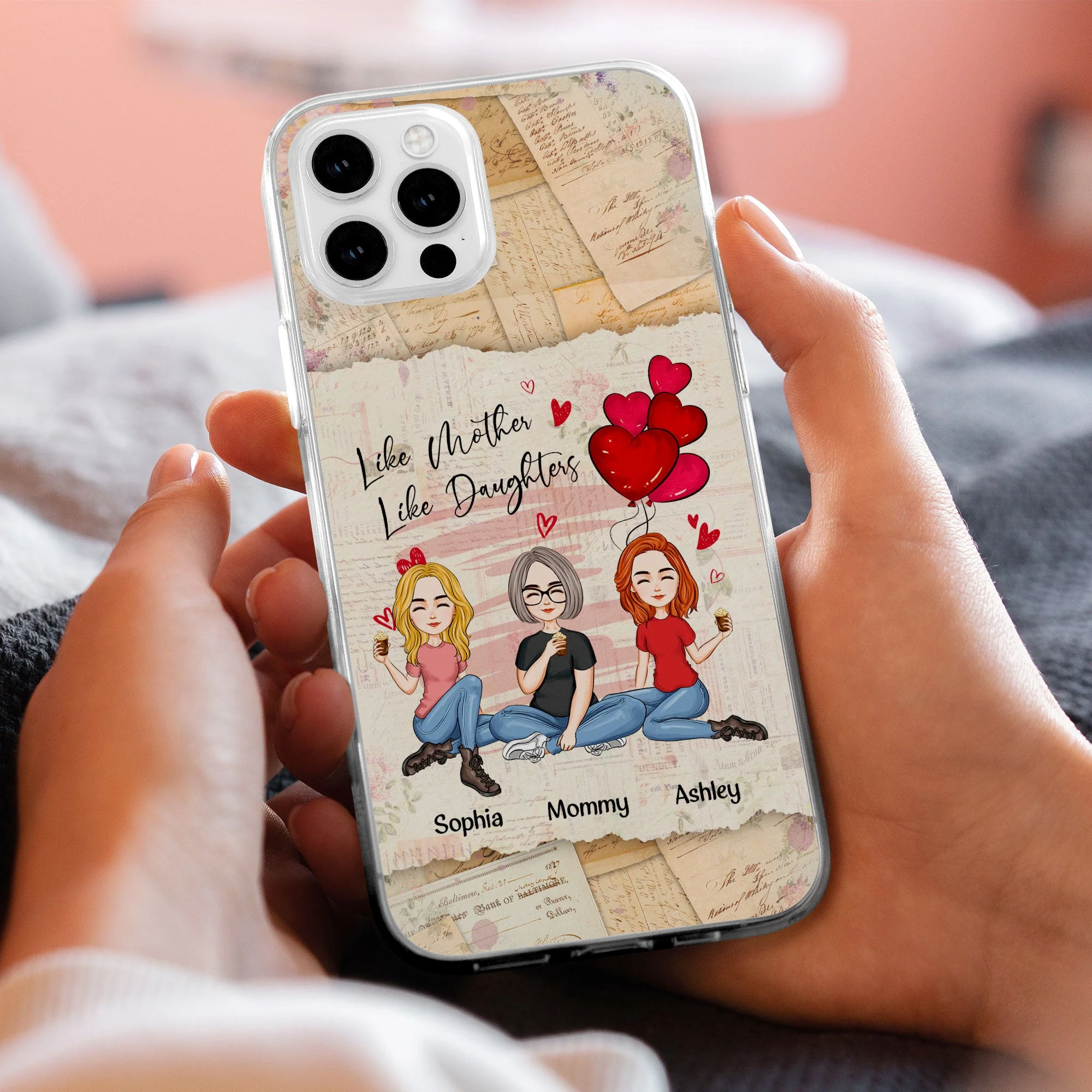 Like Mother Like Daughter - Personalized Clear Phone Case - Image 2