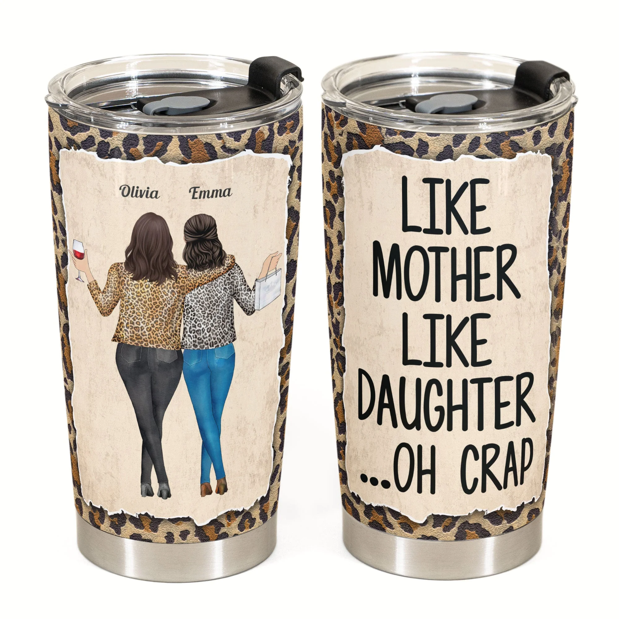 Like Mother Like Daughter - Personalized Tumbler Cup - Image 2