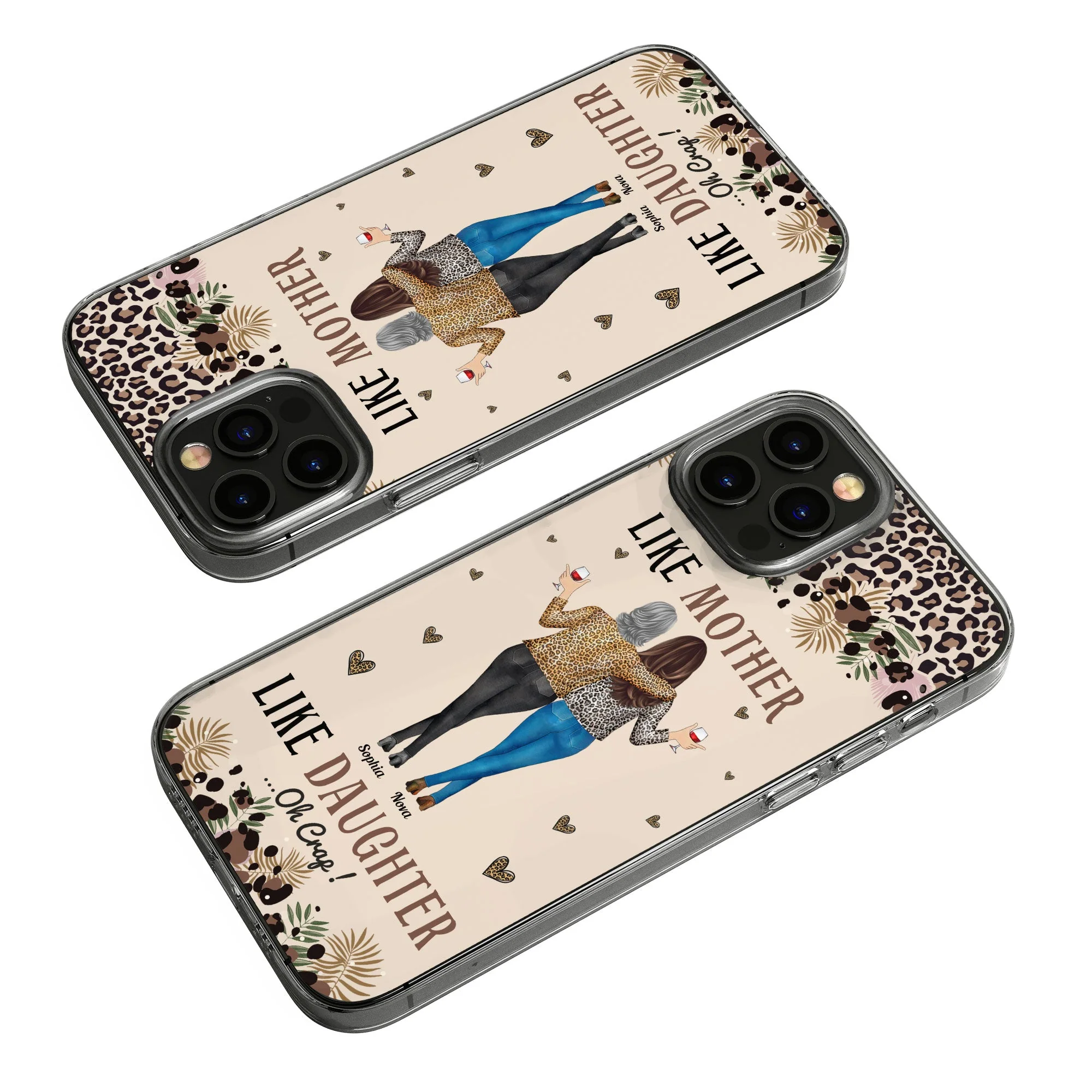 Like Mother Like Daughter Son Oh Crap - Personalized Clear Phone Case - Image 7