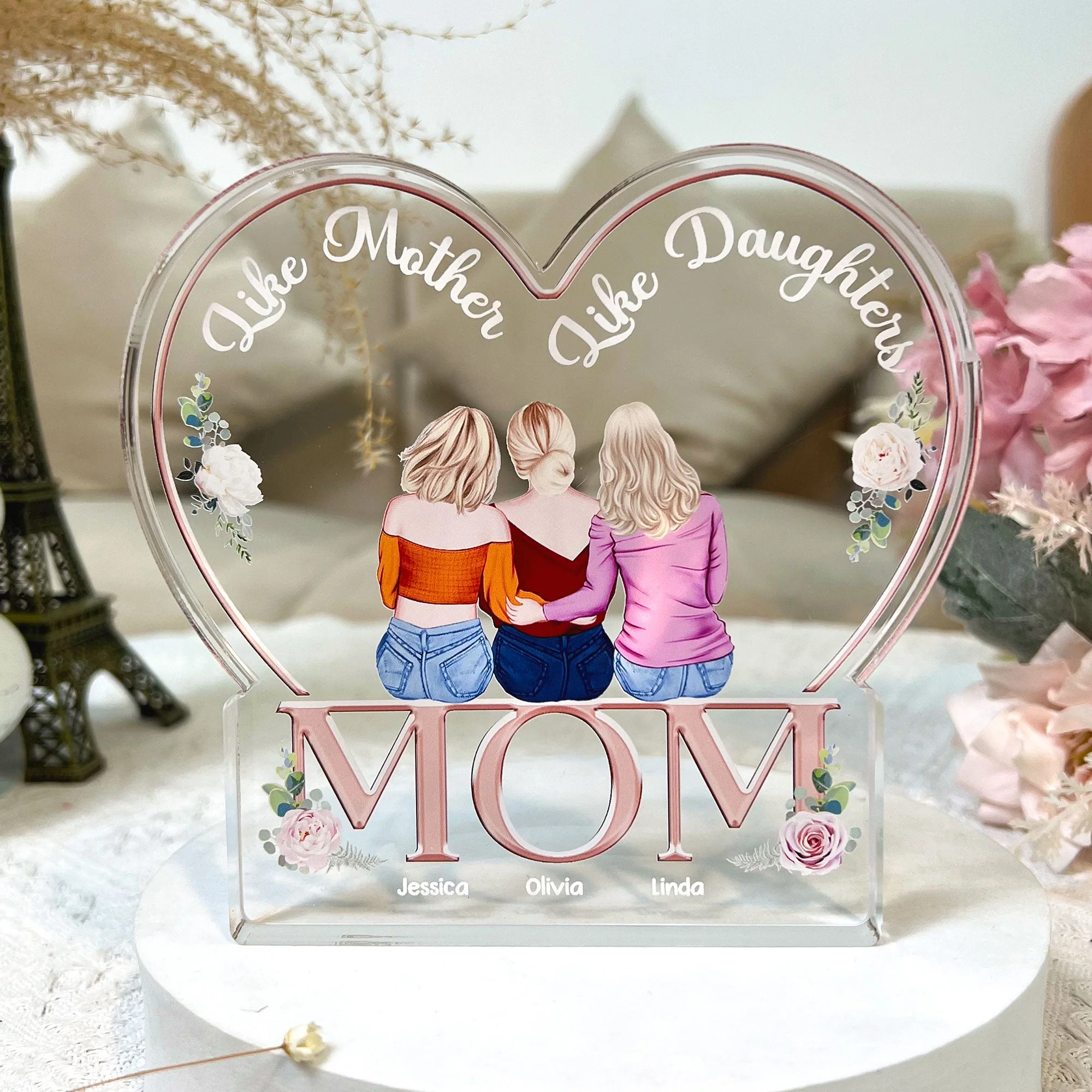 Like Mother Like Daughters Mother's Day Gift - Personalized Acrylic Plaque - Image 4