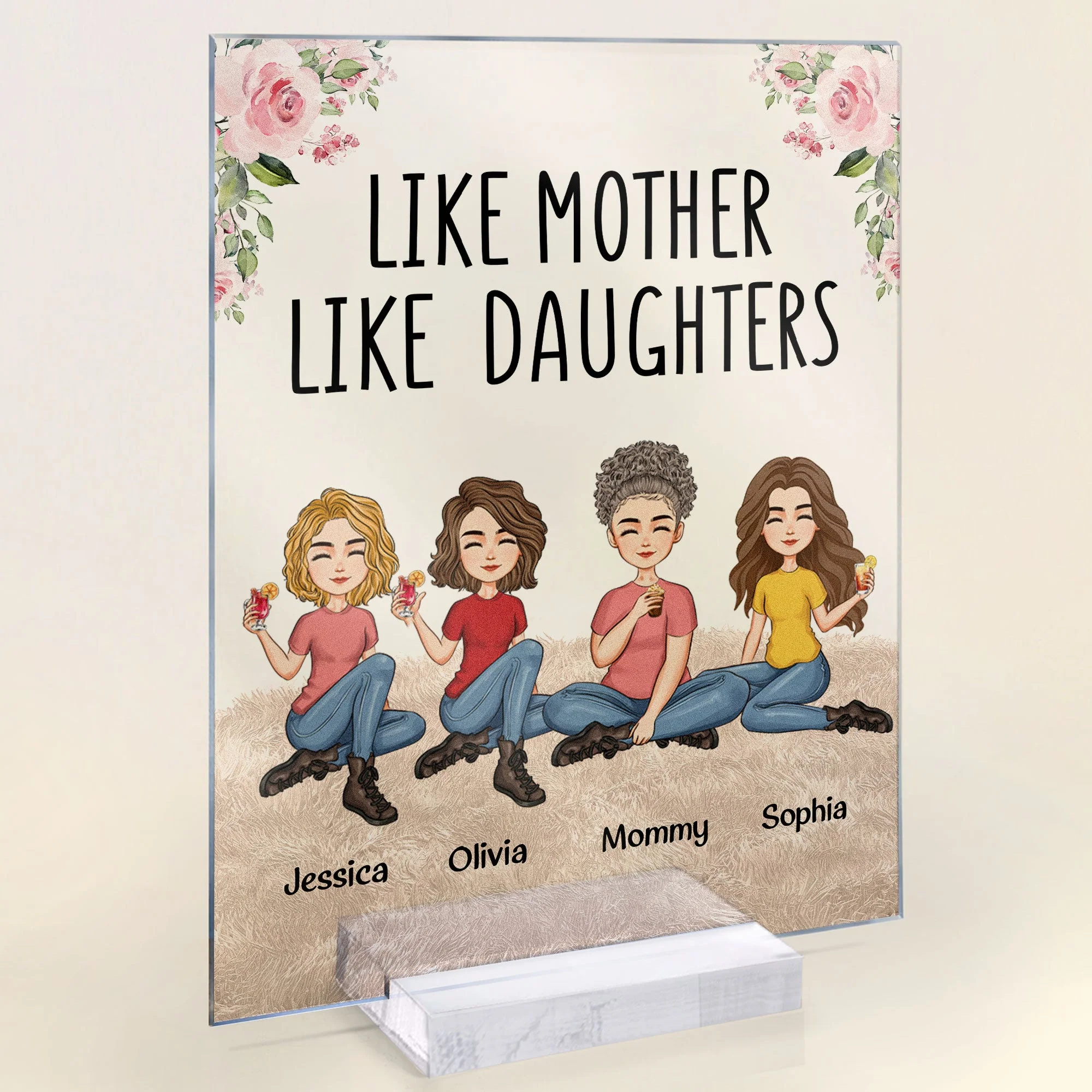 Like Mother Like Daughters - Personalized Acrylic Plaque - Image 2