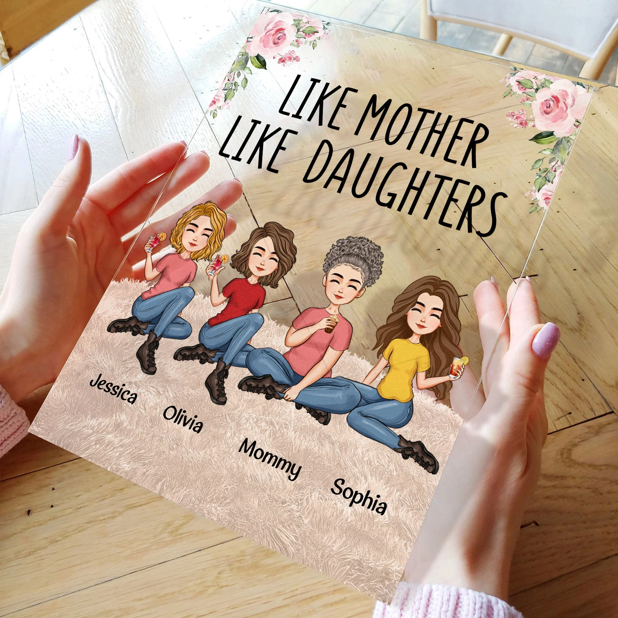 Like Mother Like Daughters - Personalized Acrylic Plaque - Image 3