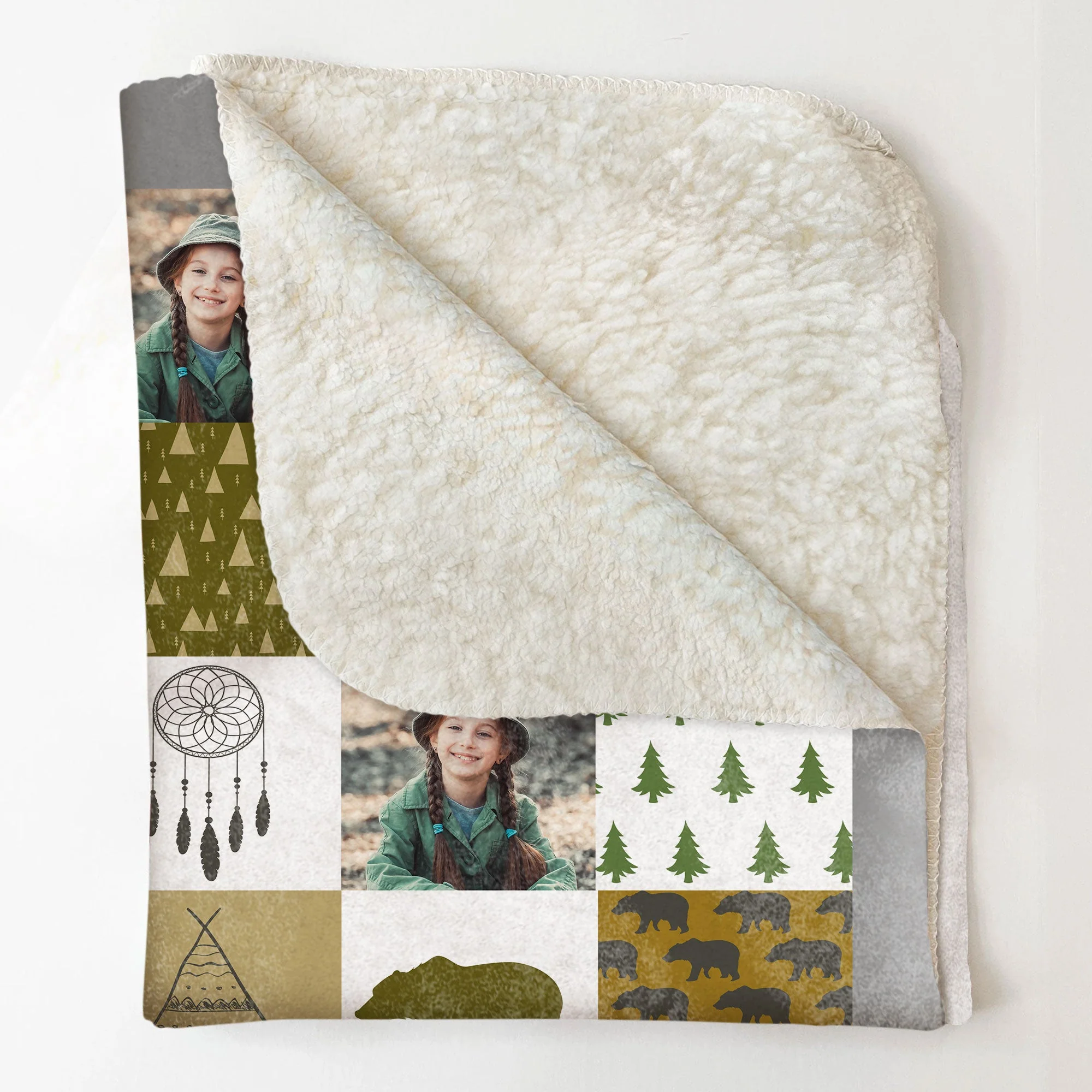Little Happy Camper - Personalized Kid Photo Blanket - Image 6