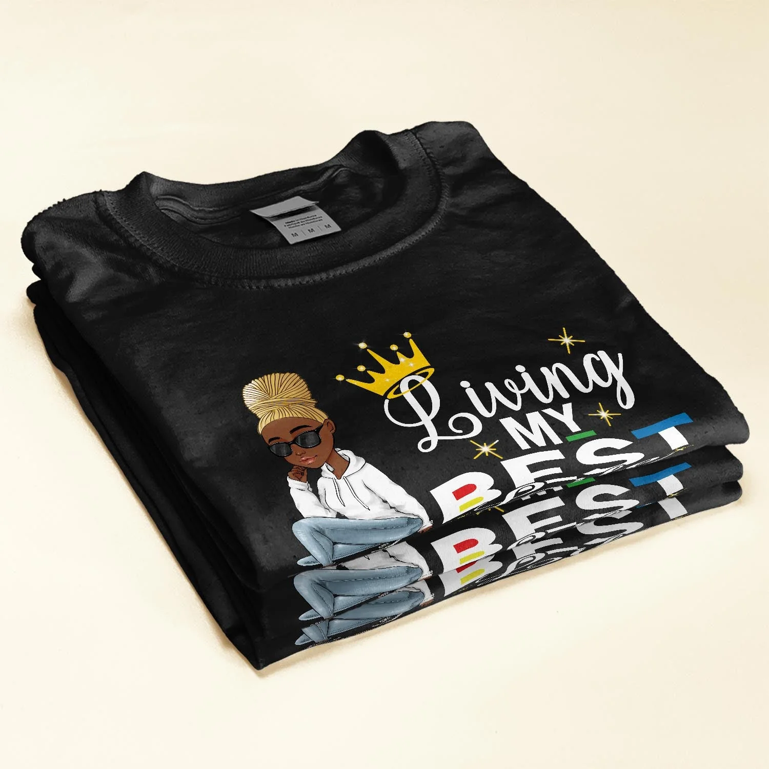 Living My Best Life  - Personalized Shirt - Birthday Gift For Sista, Black Woman - Sassy Girls - Image 2