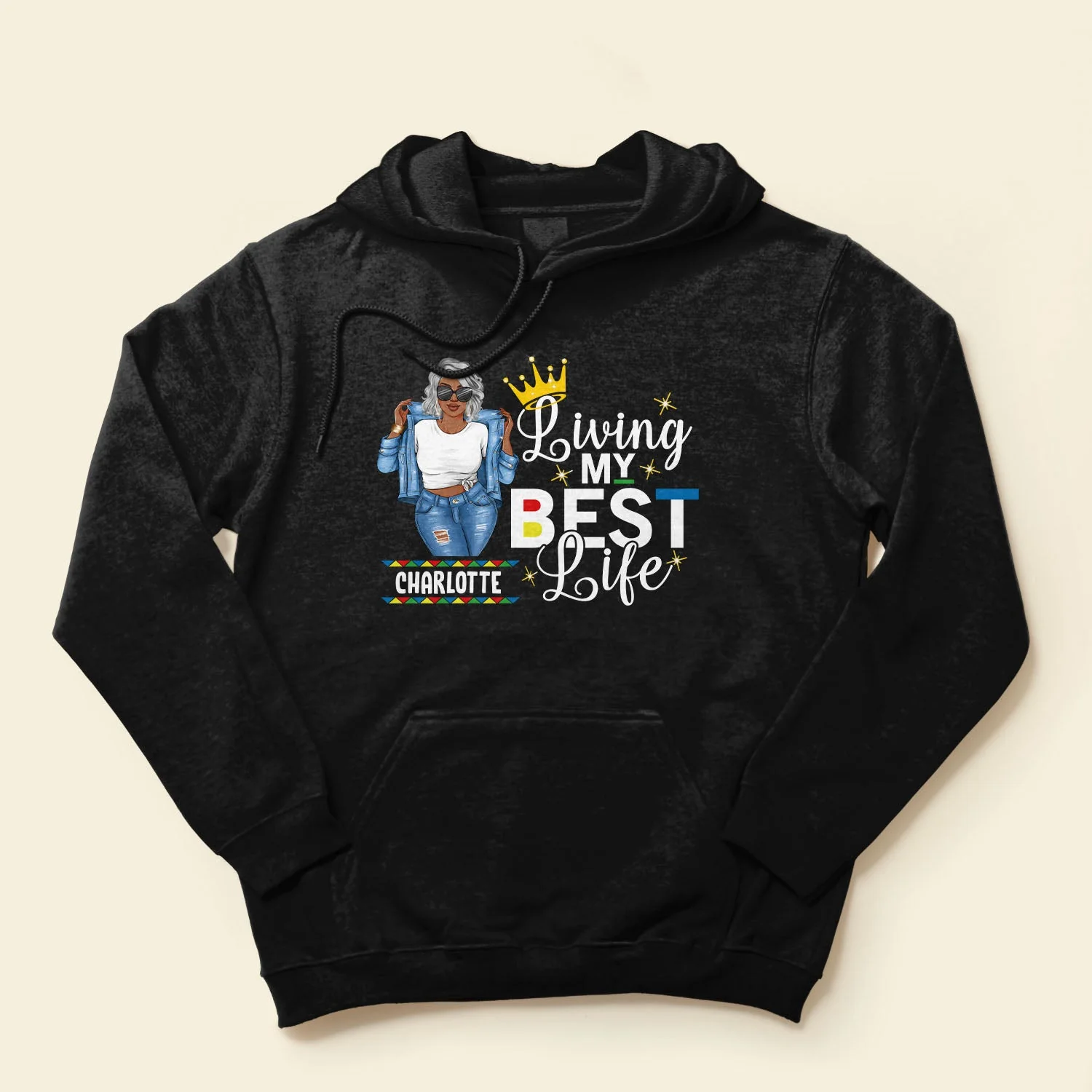 Living My Best Life - Personalized Shirt - Gift For Black Woman - Denim Girl - Image 4