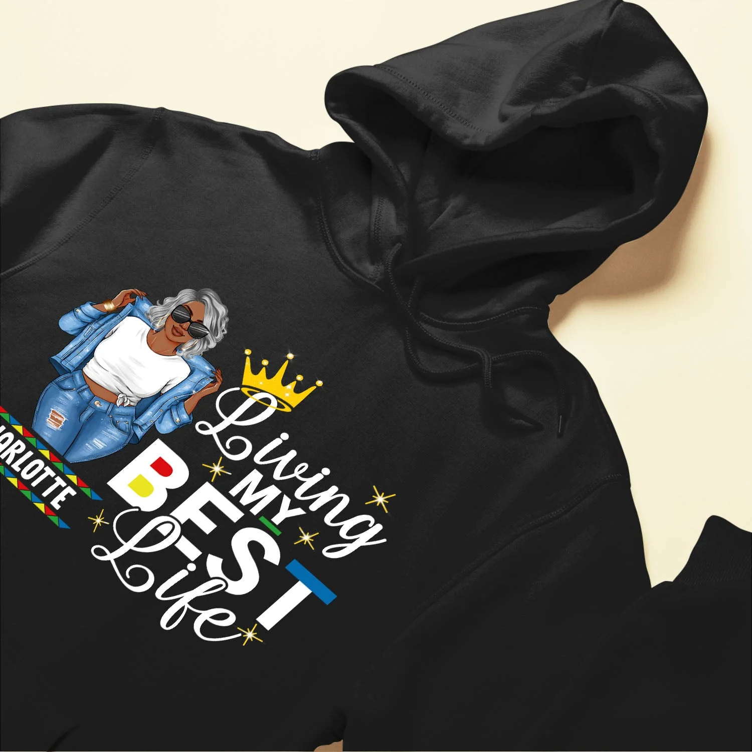 Living My Best Life - Personalized Shirt - Gift For Black Woman - Denim Girl - Image 6
