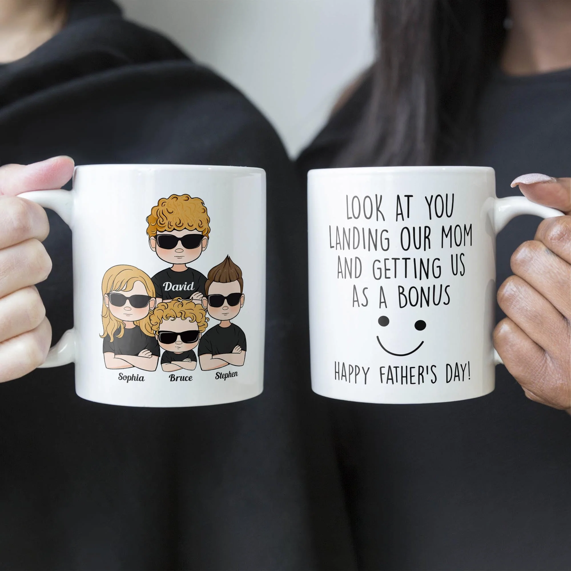 Look At You Stepdad - Personalized Mug - Birthday, Father's Day Gift For Stepdad, Bonus Dad, Dad, Stepfather - Image 5