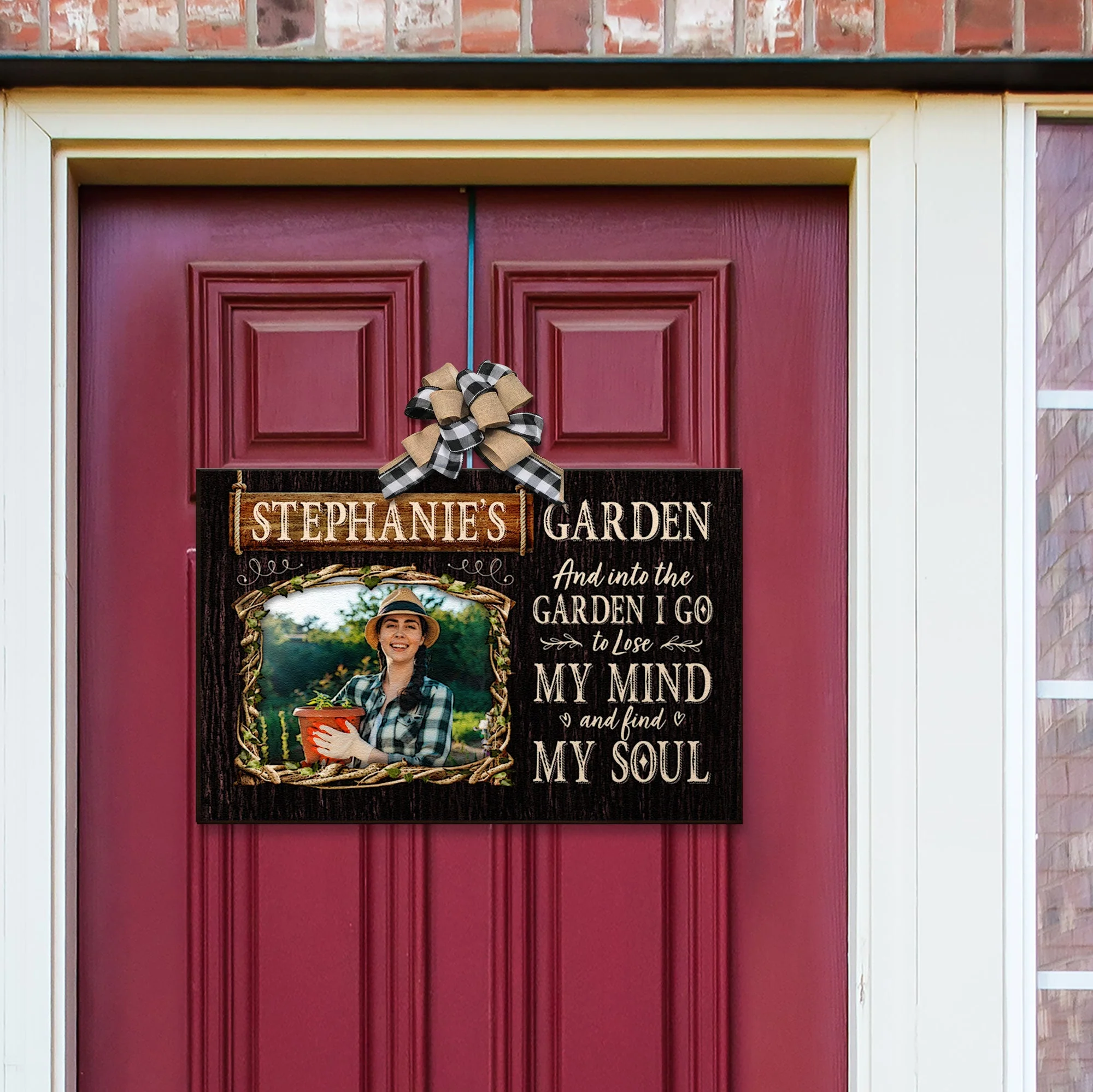 Lose My Mind And Find My Soul - Personalized Custom Shaped Wood Photo Sign - Image 3