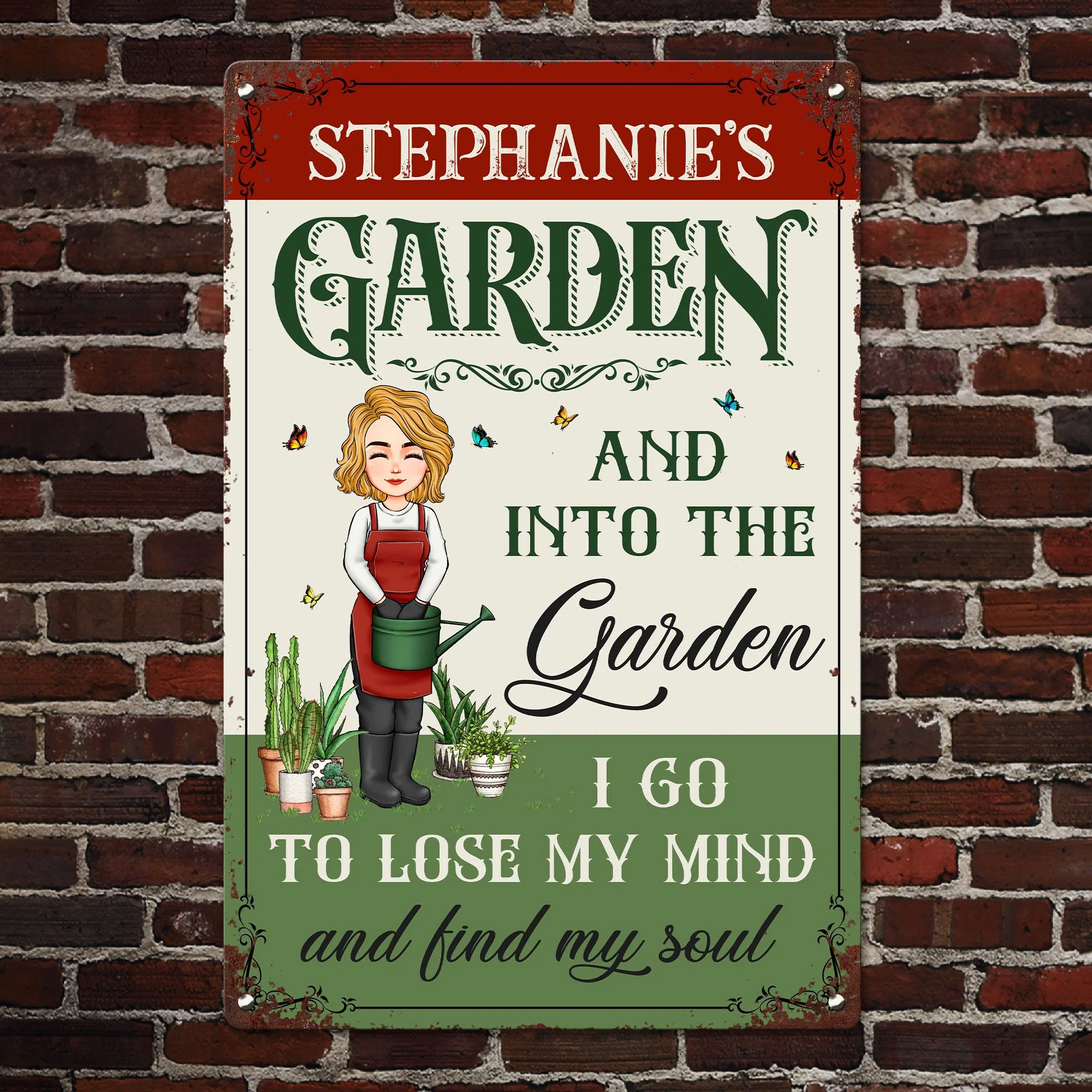 Lose My Mind - Personalized Metal Sign - Garden Decor Gift For Mom, Wife, Daughter - Image 2
