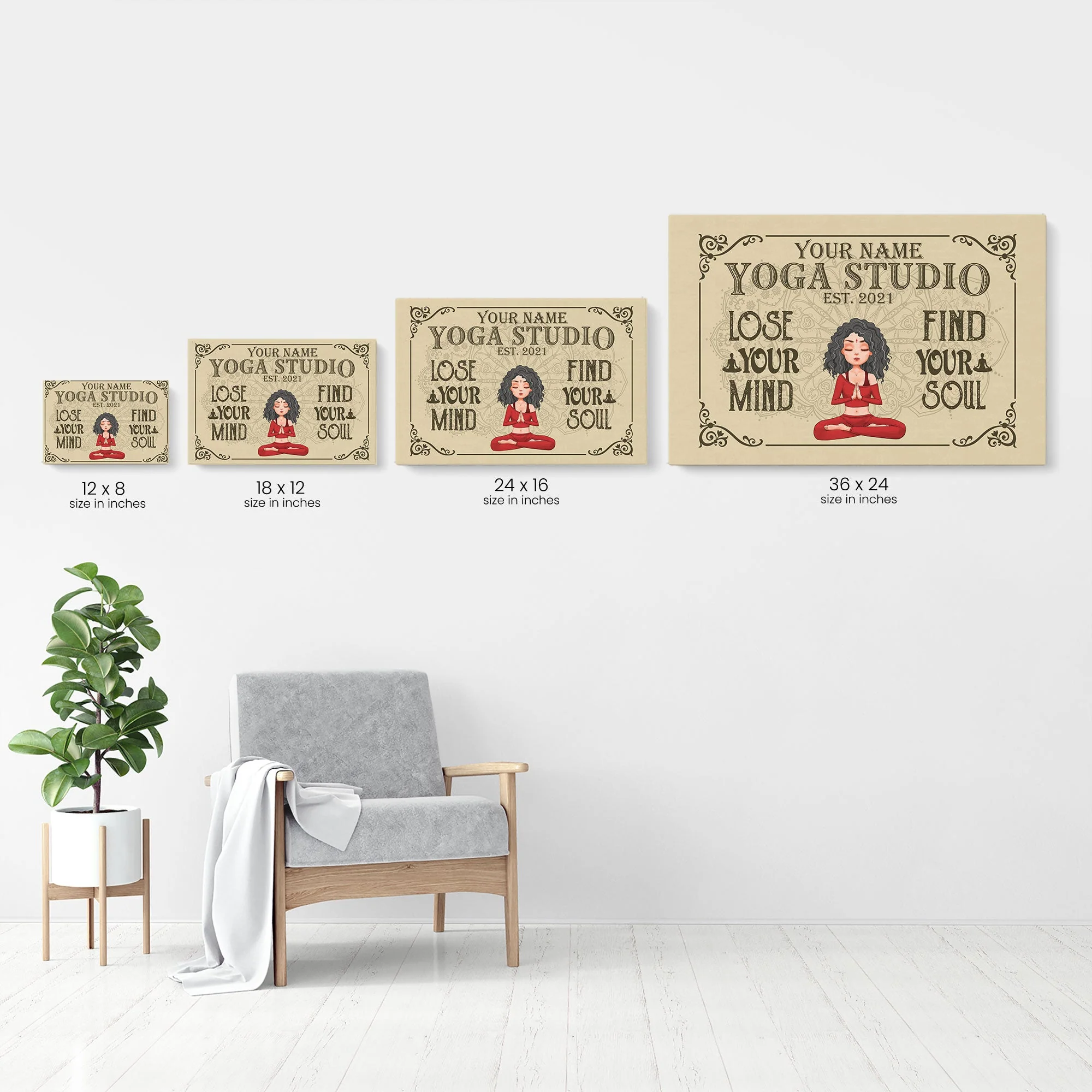 Lose Your Mind Find Your Soul - Personalized Poster/Wrapped Canvas - Birthday Gift For Yoga Lover - Image 7