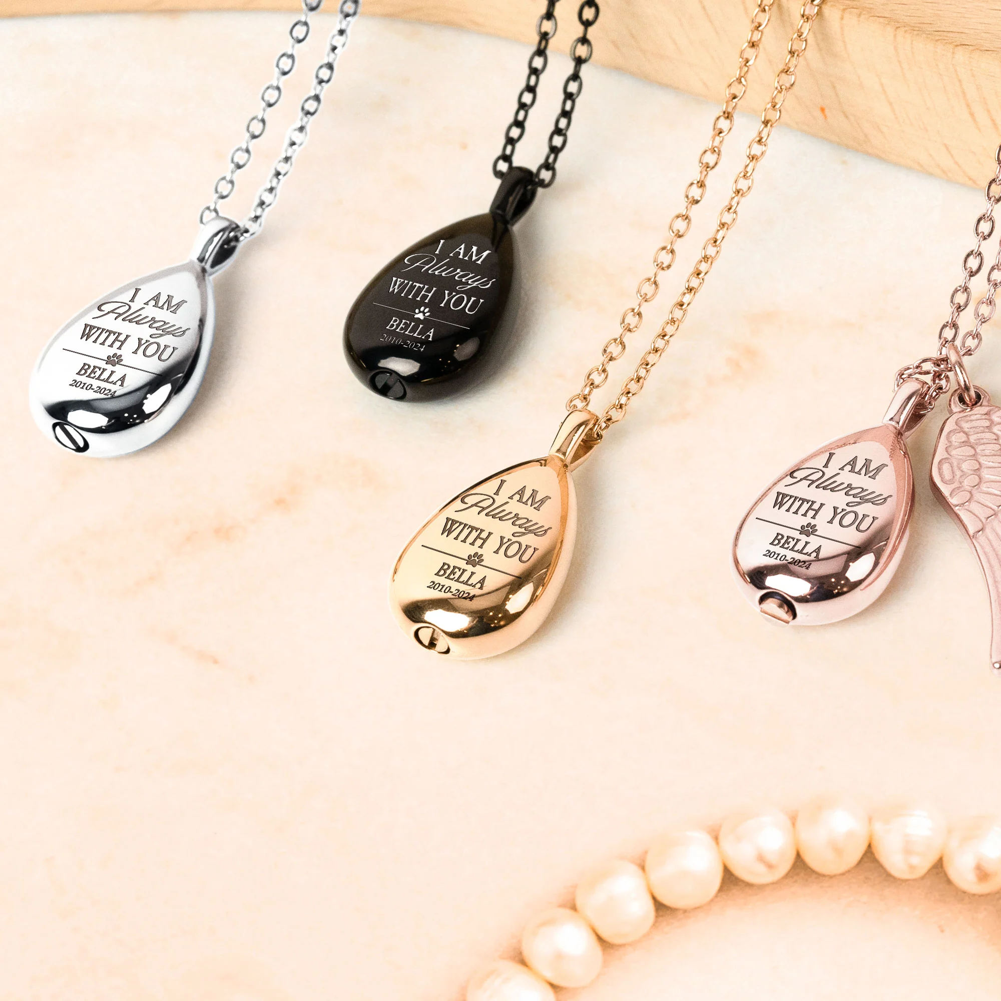 Loss Of Pet - I Am Always With You - Personalized Urn Necklace - Image 6
