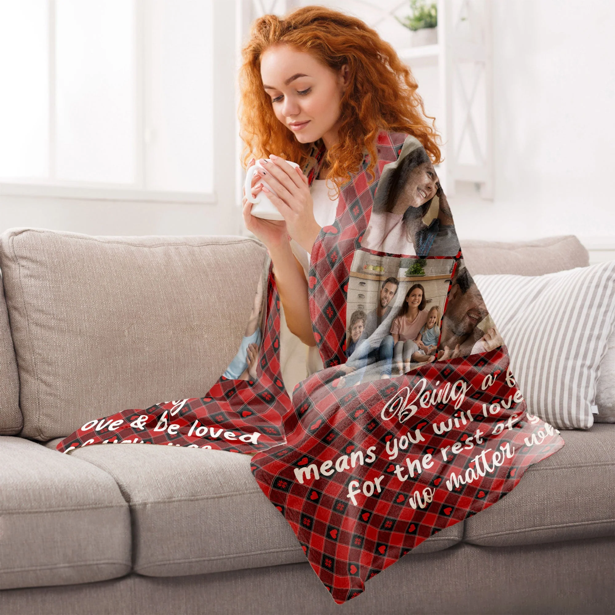 Love And Be Loved - Personalized Photo Blanket - Image 6