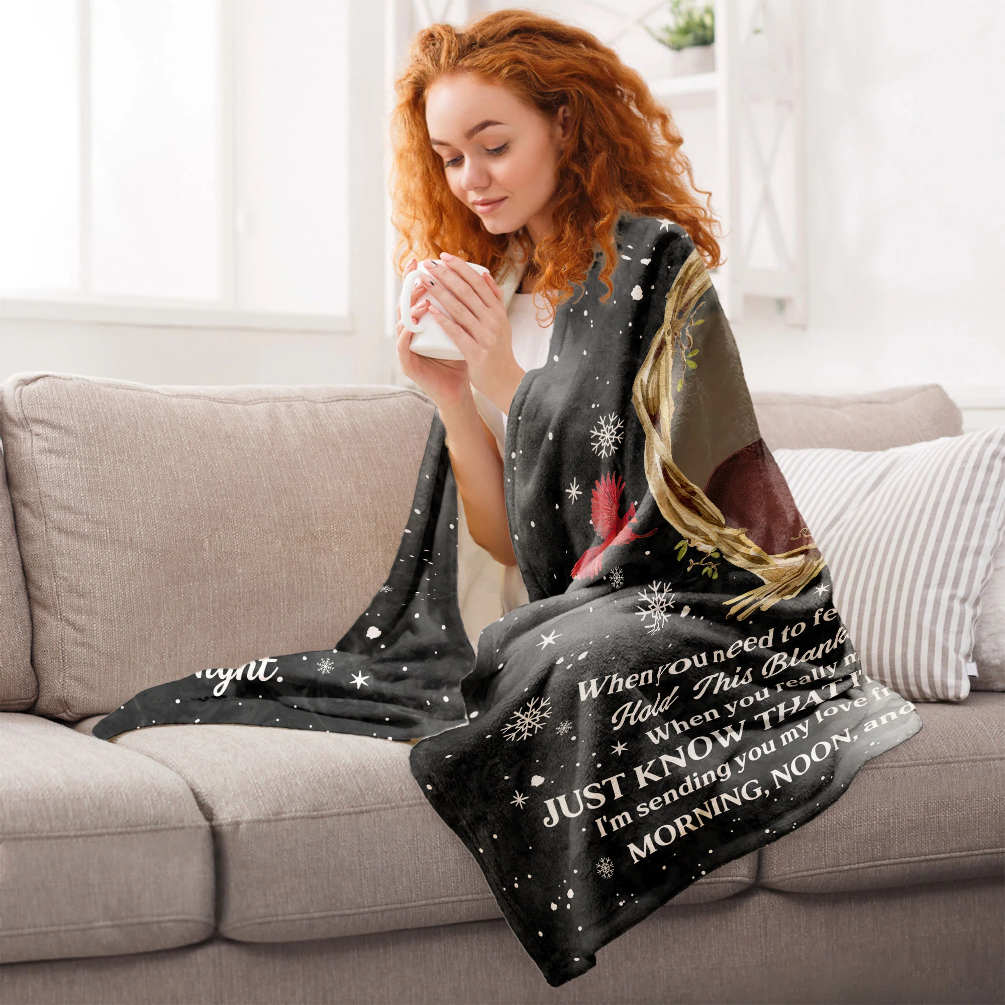 Love From Heaven - Personalized Photo Memorial Blanket - Image 8