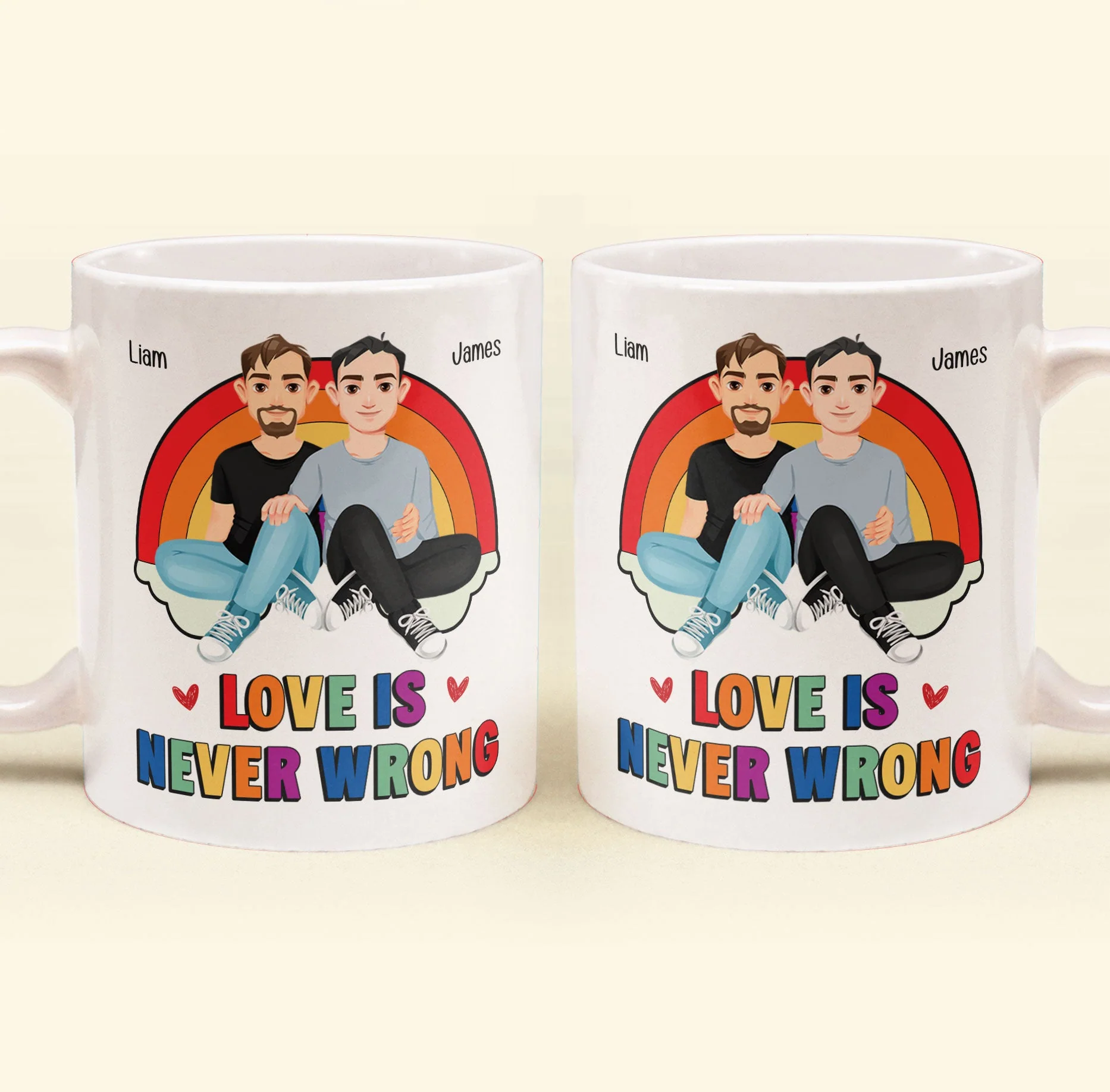 Love Is Never Wrong Pride Month - Personalized Mug - Image 7