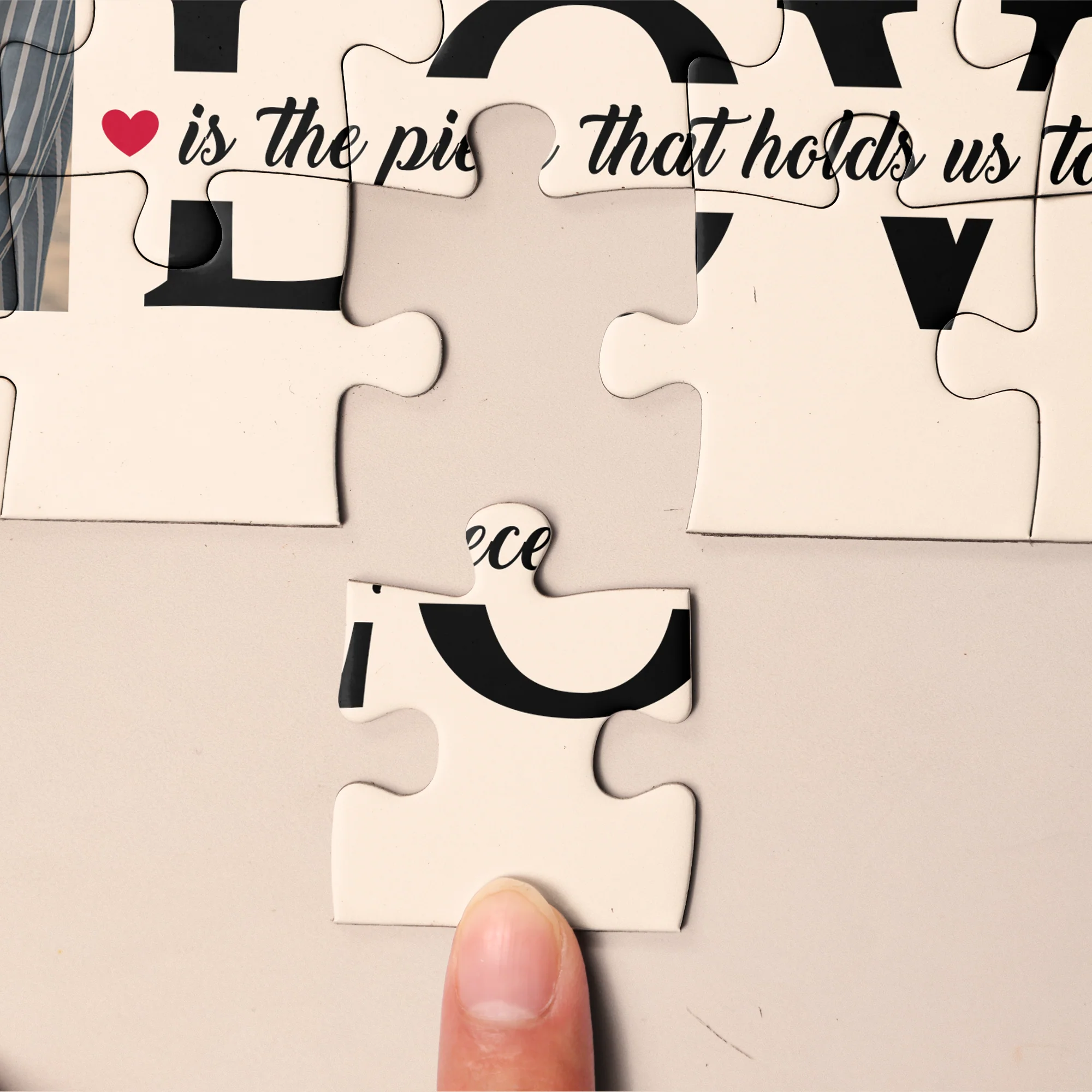 Love Is The Piece That Holds Us Together - Personalized Photo Jigsaw Puzzle - Image 4