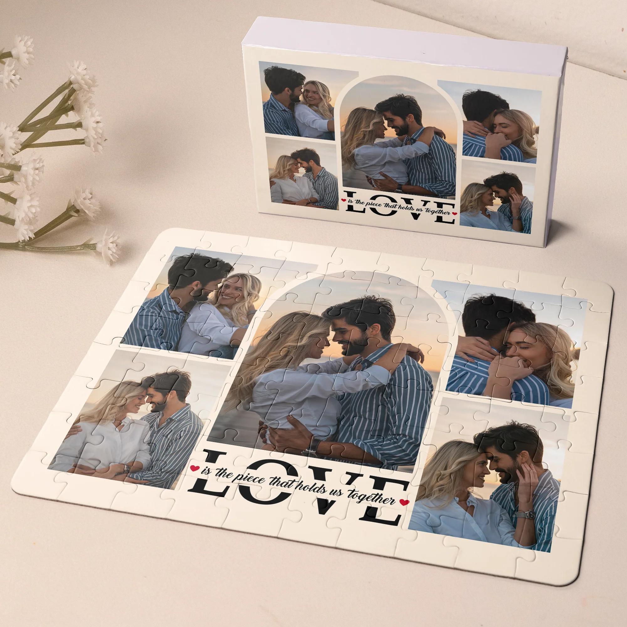 Love Is The Piece That Holds Us Together - Personalized Photo Jigsaw Puzzle - Image 5