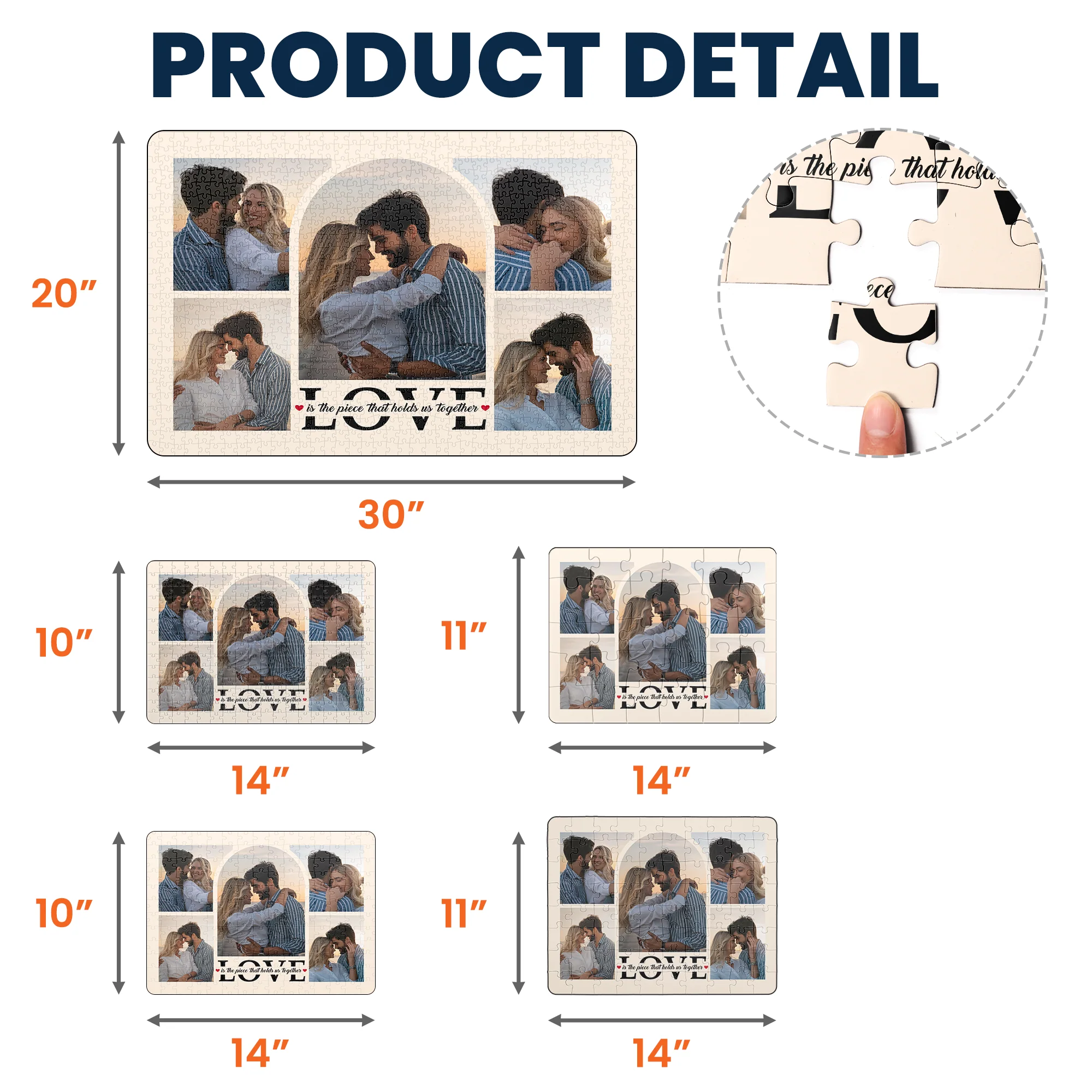 Love Is The Piece That Holds Us Together - Personalized Photo Jigsaw Puzzle - Image 6