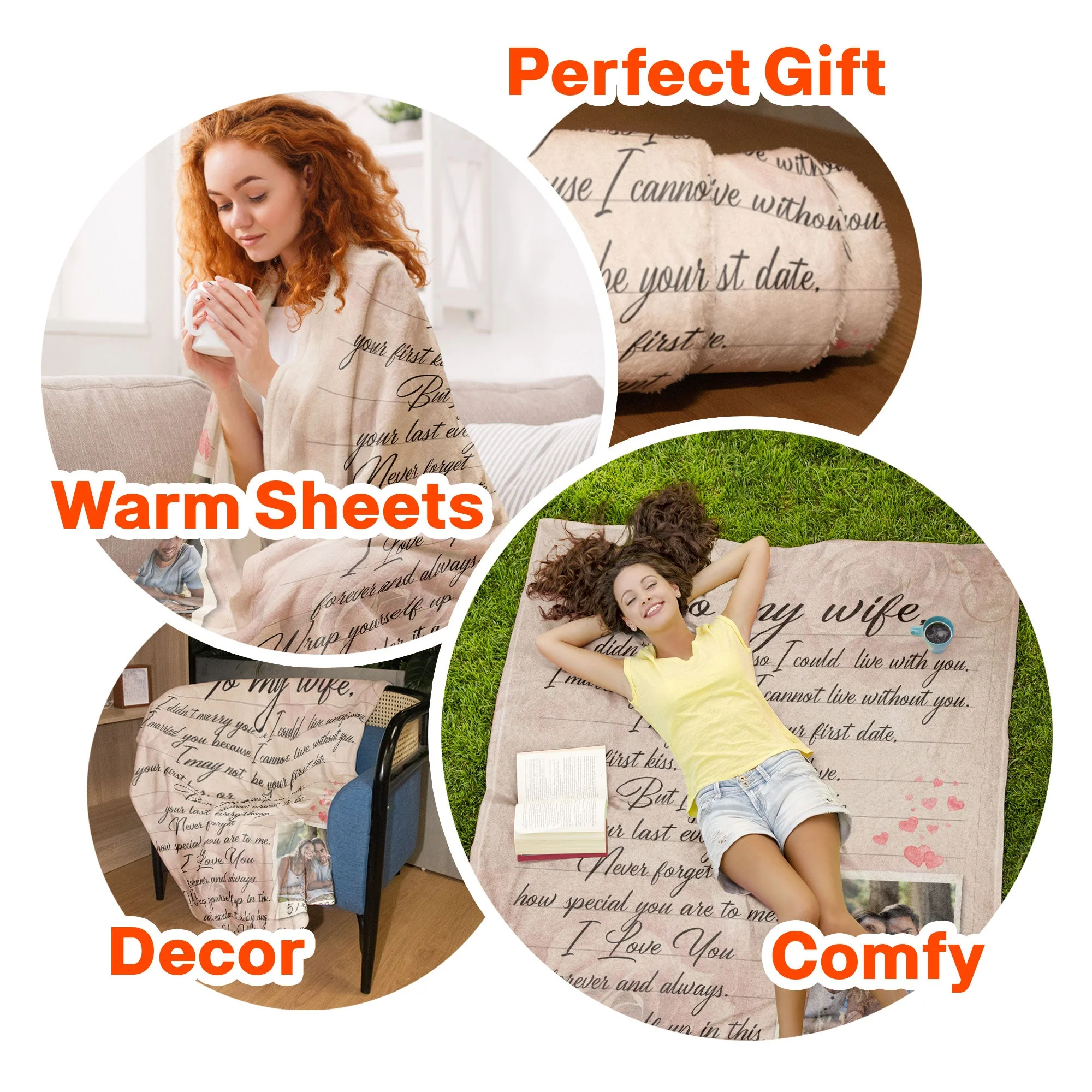 Love Letter To My Wife - Personalized Photo Blanket - Image 7