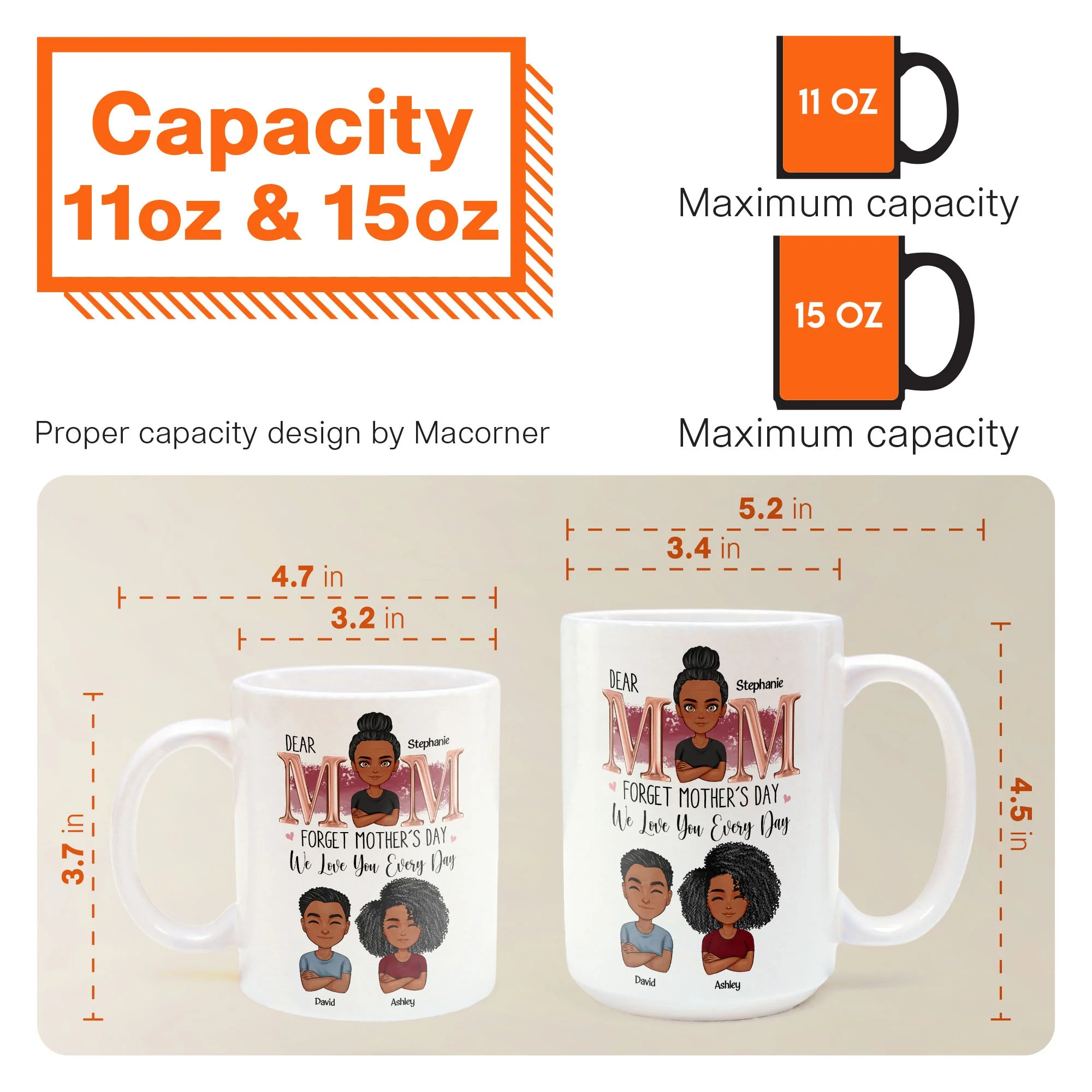Love Mom Every Day - Personalized Mug - Image 4