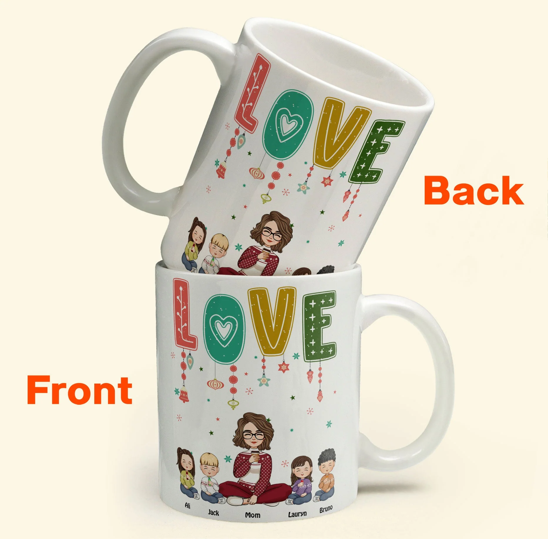 Love Mom - Personalized Mug - Image 3