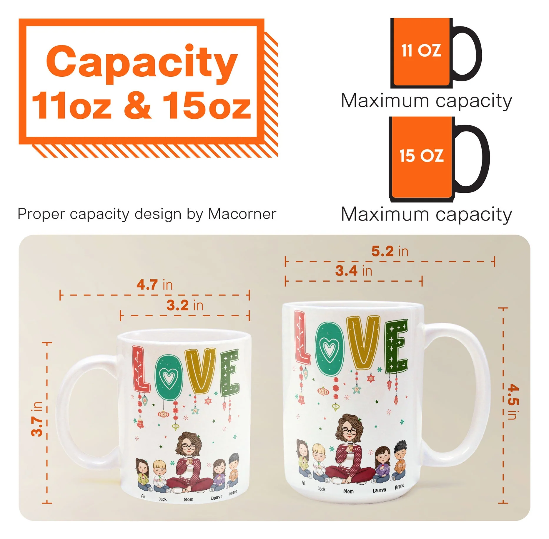 Love Mom - Personalized Mug - Image 9