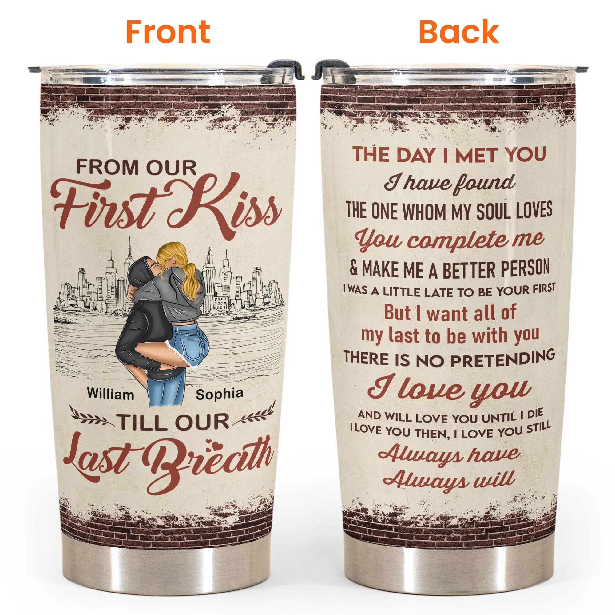 Love You Then Love You Still - Personalized Tumbler Cup - Image 4