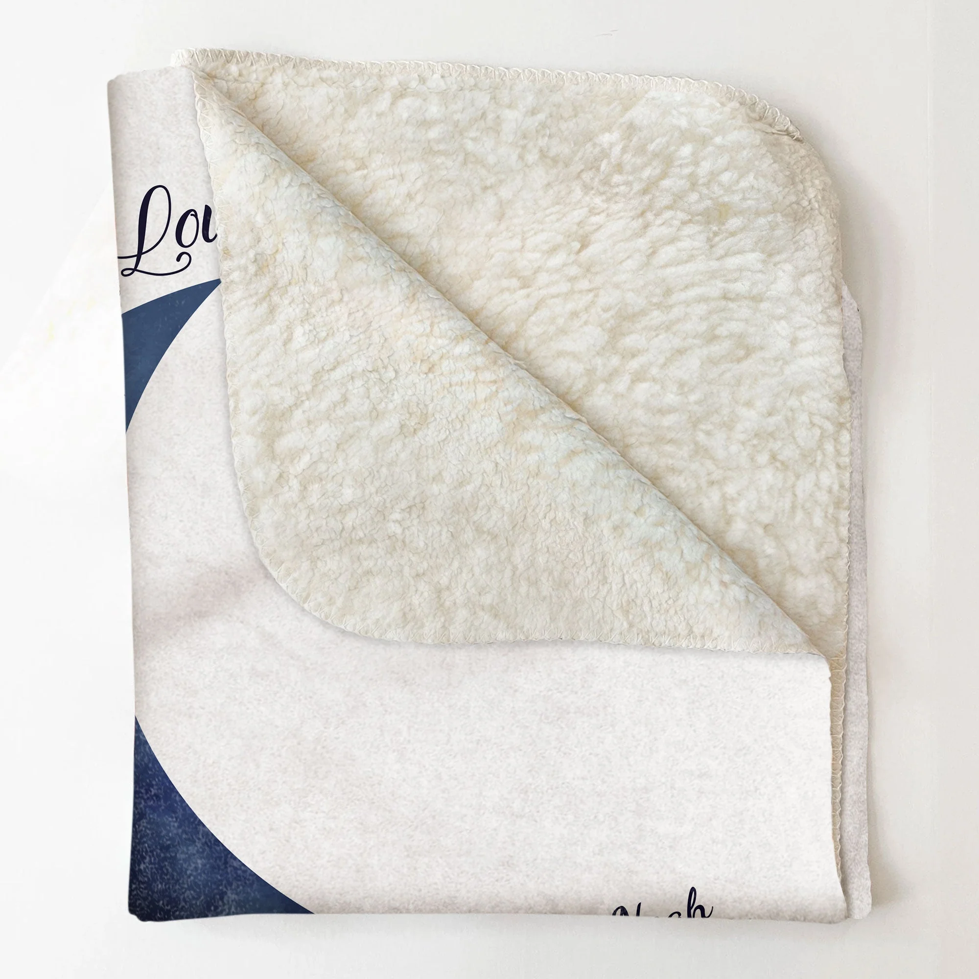 Love You To The Moon And Back - Personalized Baby Blanket - Image 4