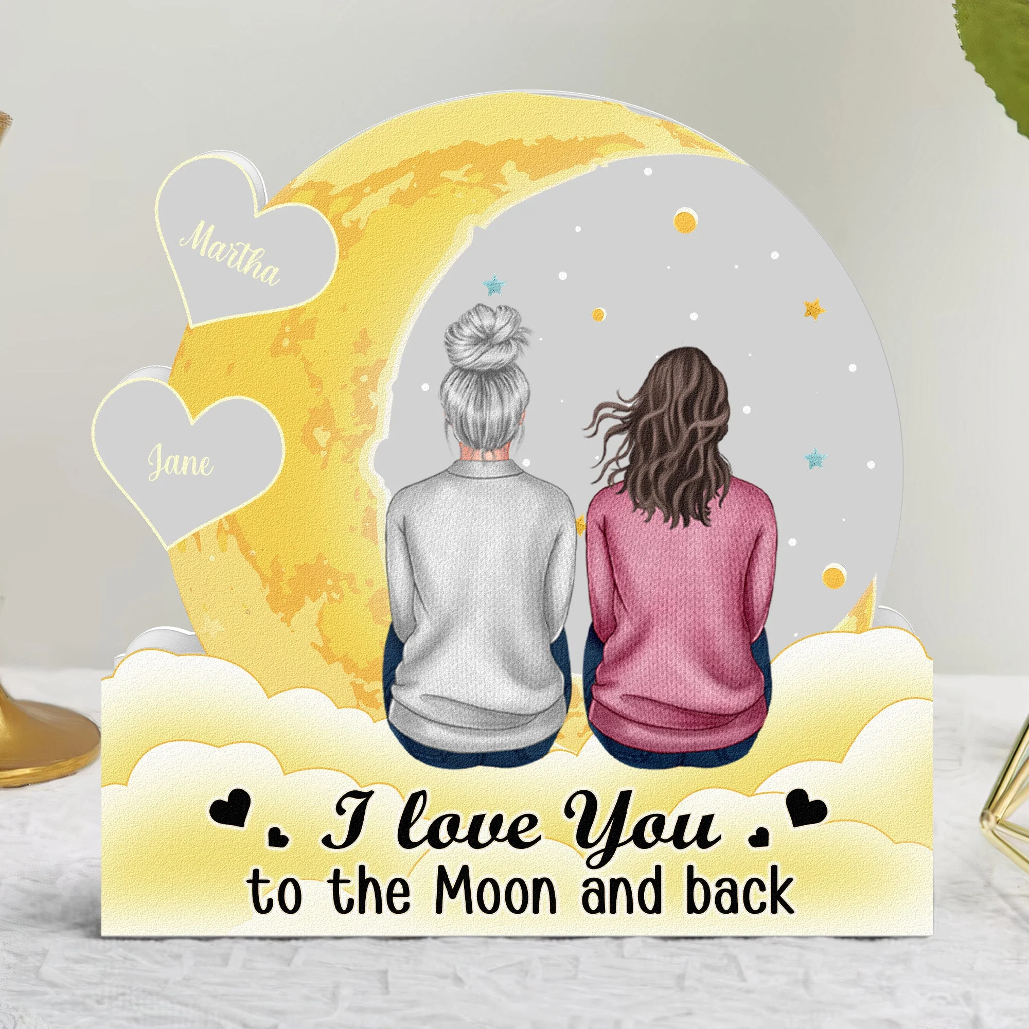 Love You To The Moon And Back - Personalized Light Box - Image 3