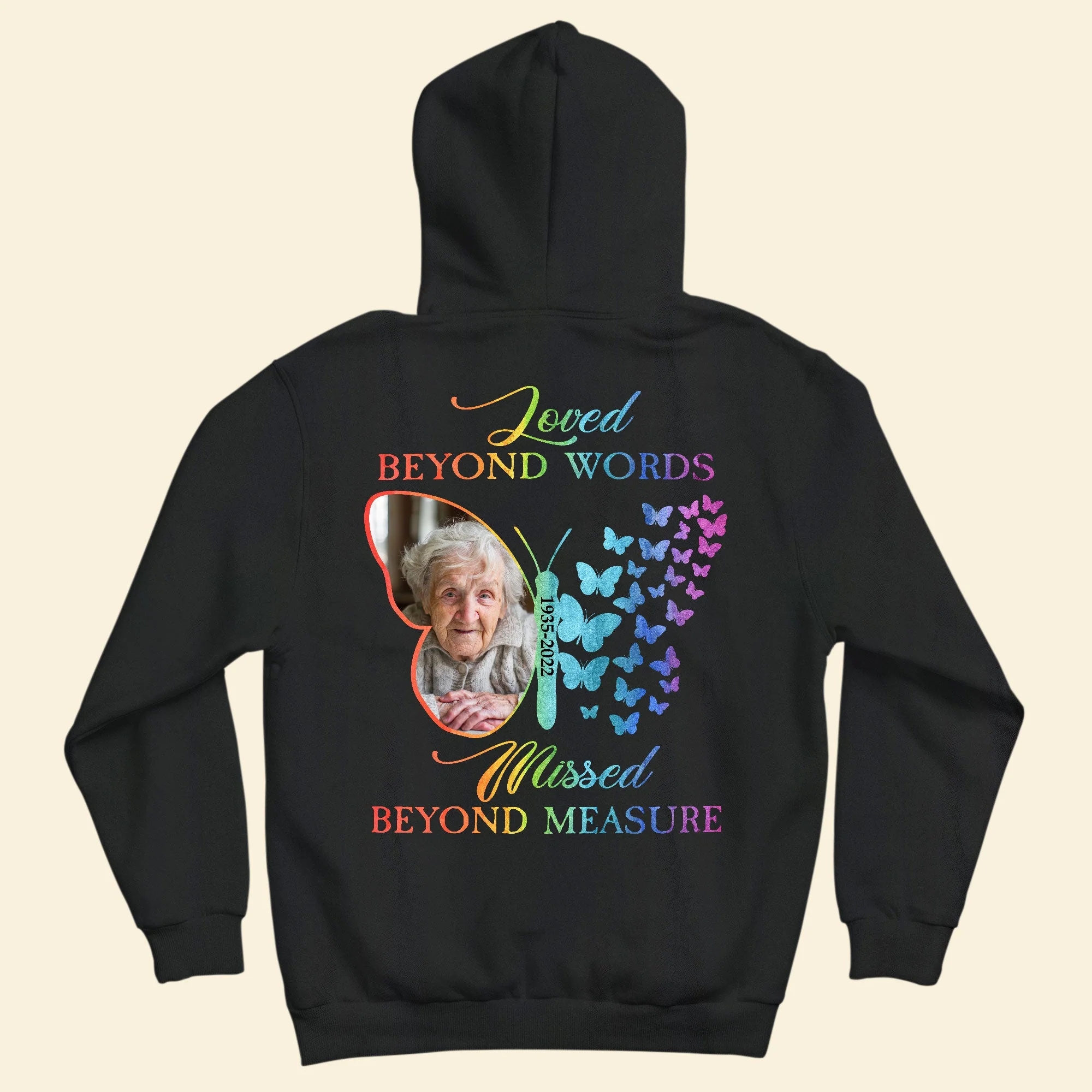 Loved Beyond Words - Personalized Back Printed Shirt - Image 2