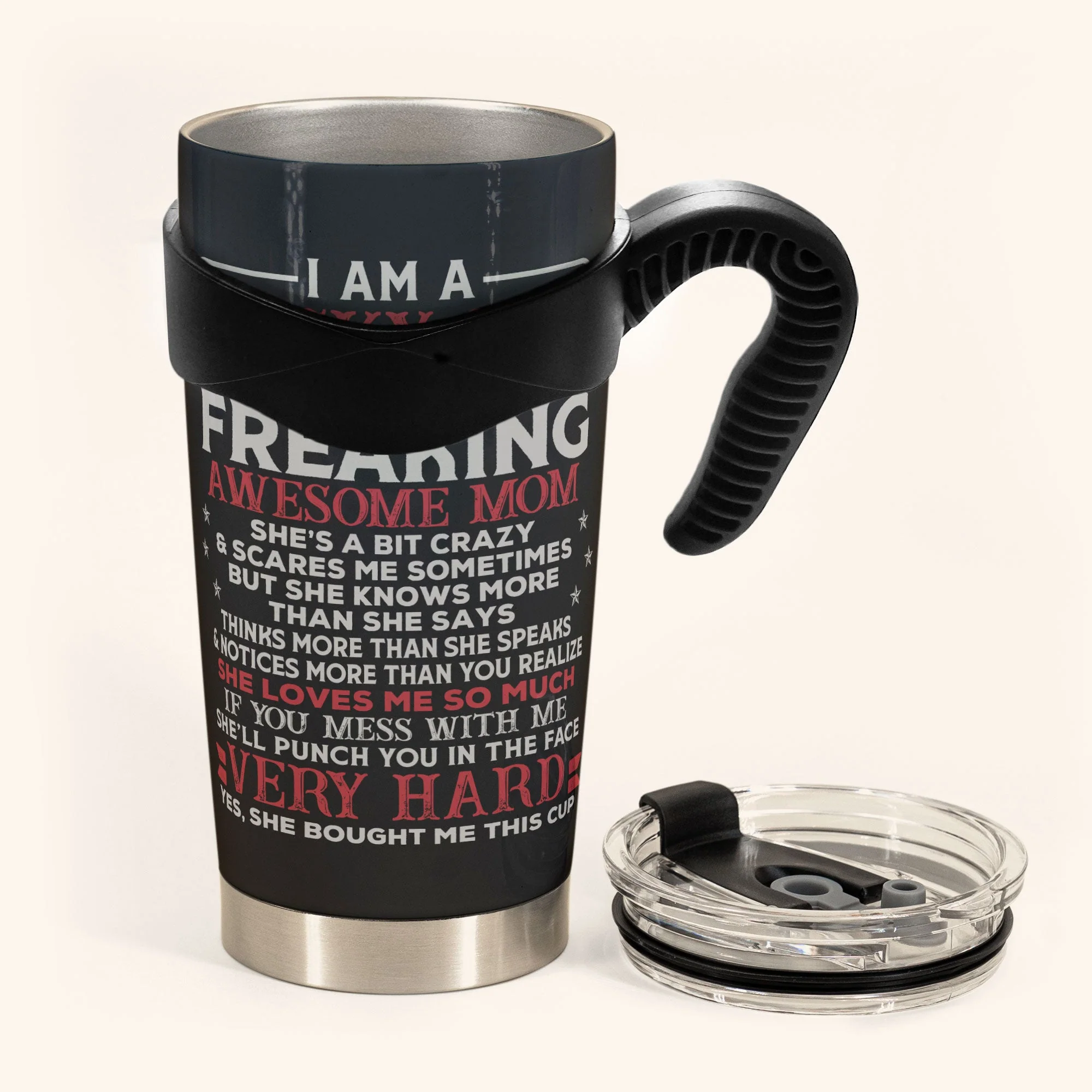Lucky Son Of An Awesome Mom - Personalized Tumbler Cup - Image 4