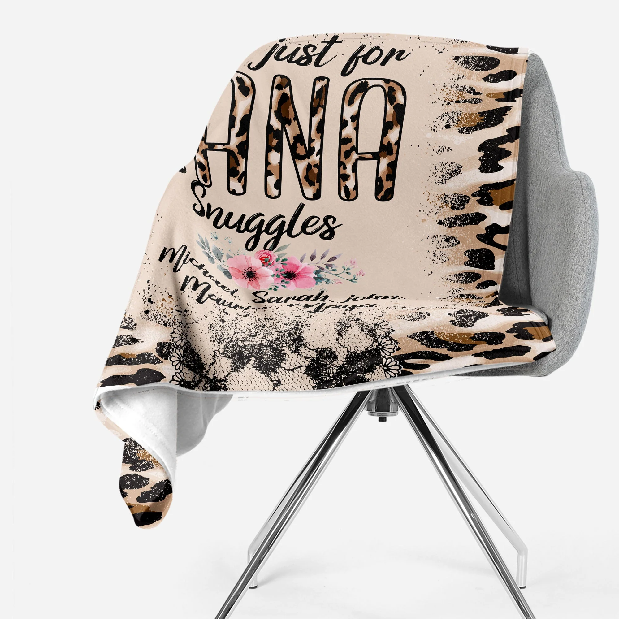 Made Just For Nana Snuggles - Personalized Blanket - Gift For Nana, Grandma, Mimi - Image 3