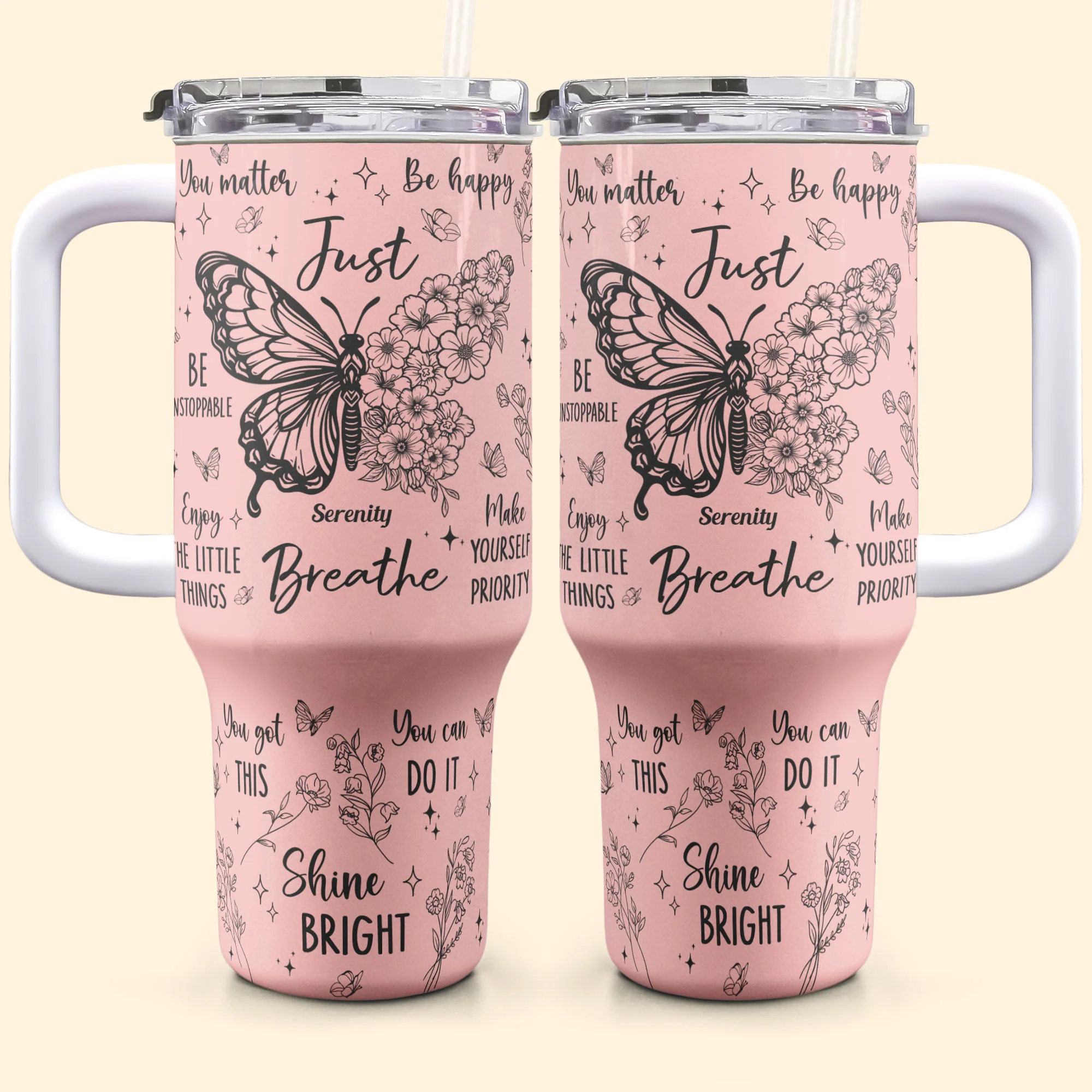 Make Your Own Affirmation Tumbler 40Oz - Personalized 40oz Tumbler With Straw - Image 4