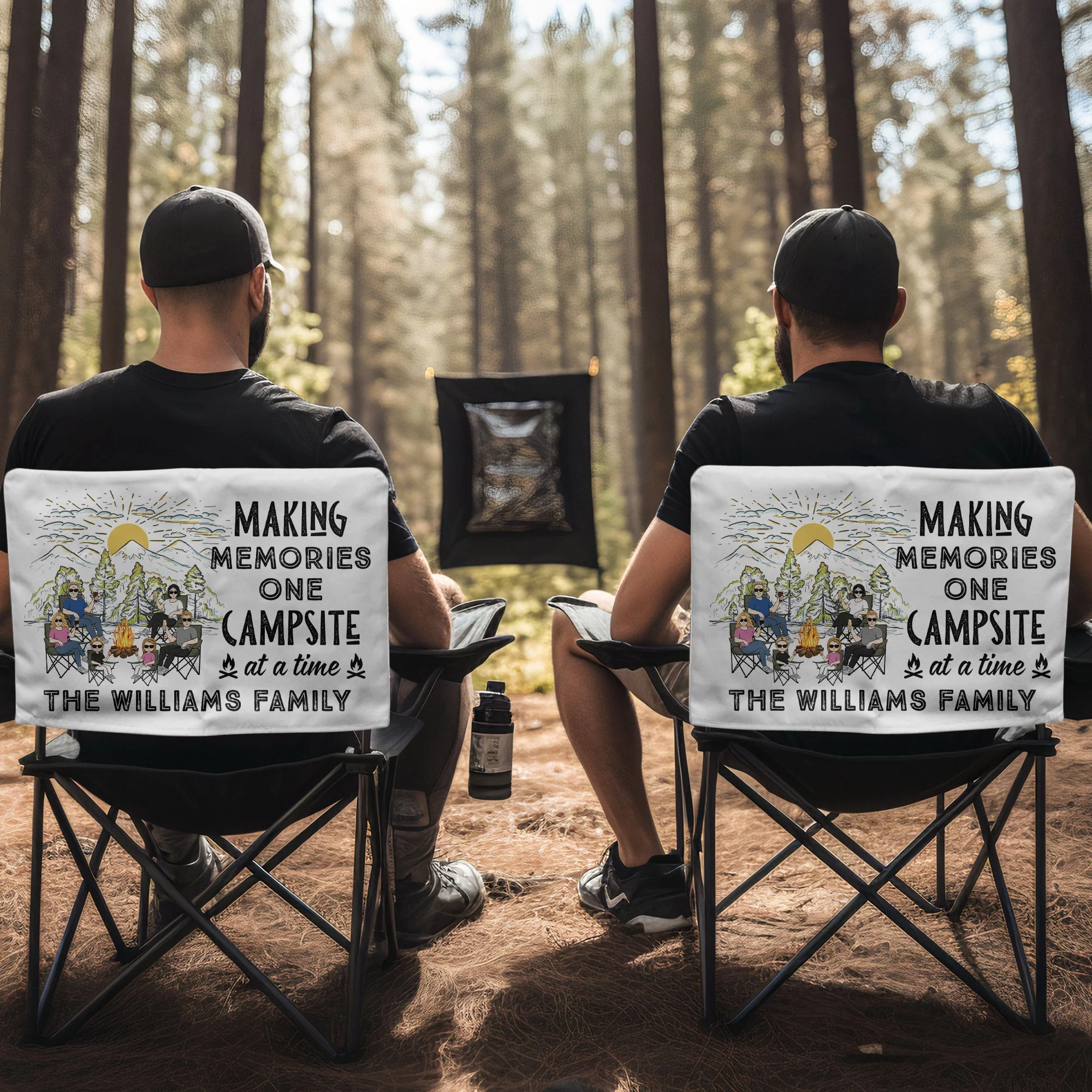 Making Memories One Campsite At A Time - Personalized Folding Chair Cover - Image 2