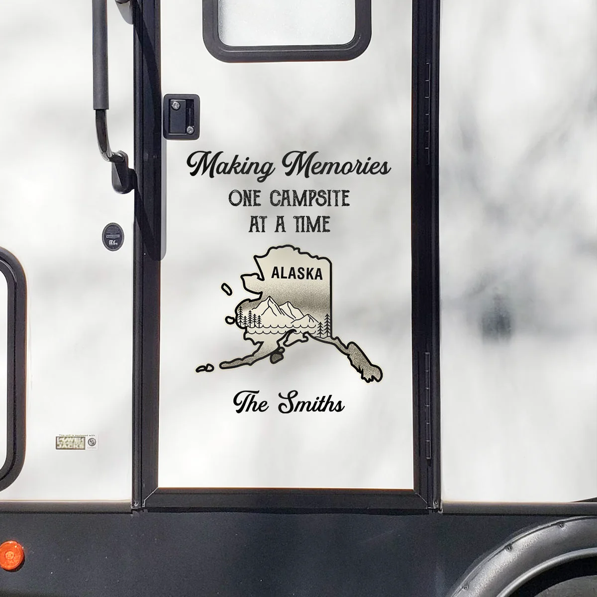 Making Memories One Campsite At A Time States Map Camping - Personalized Decal - Image 2