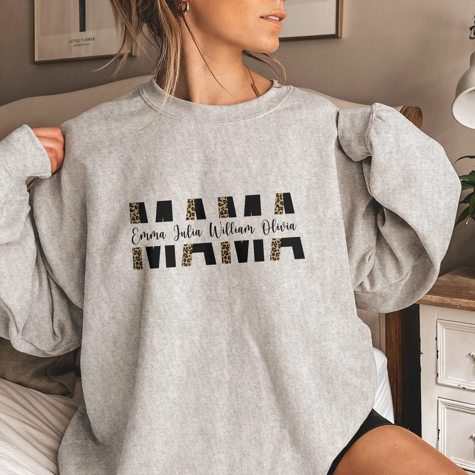 Mama And Her Children - Personalized Sweatshirt - Image 2