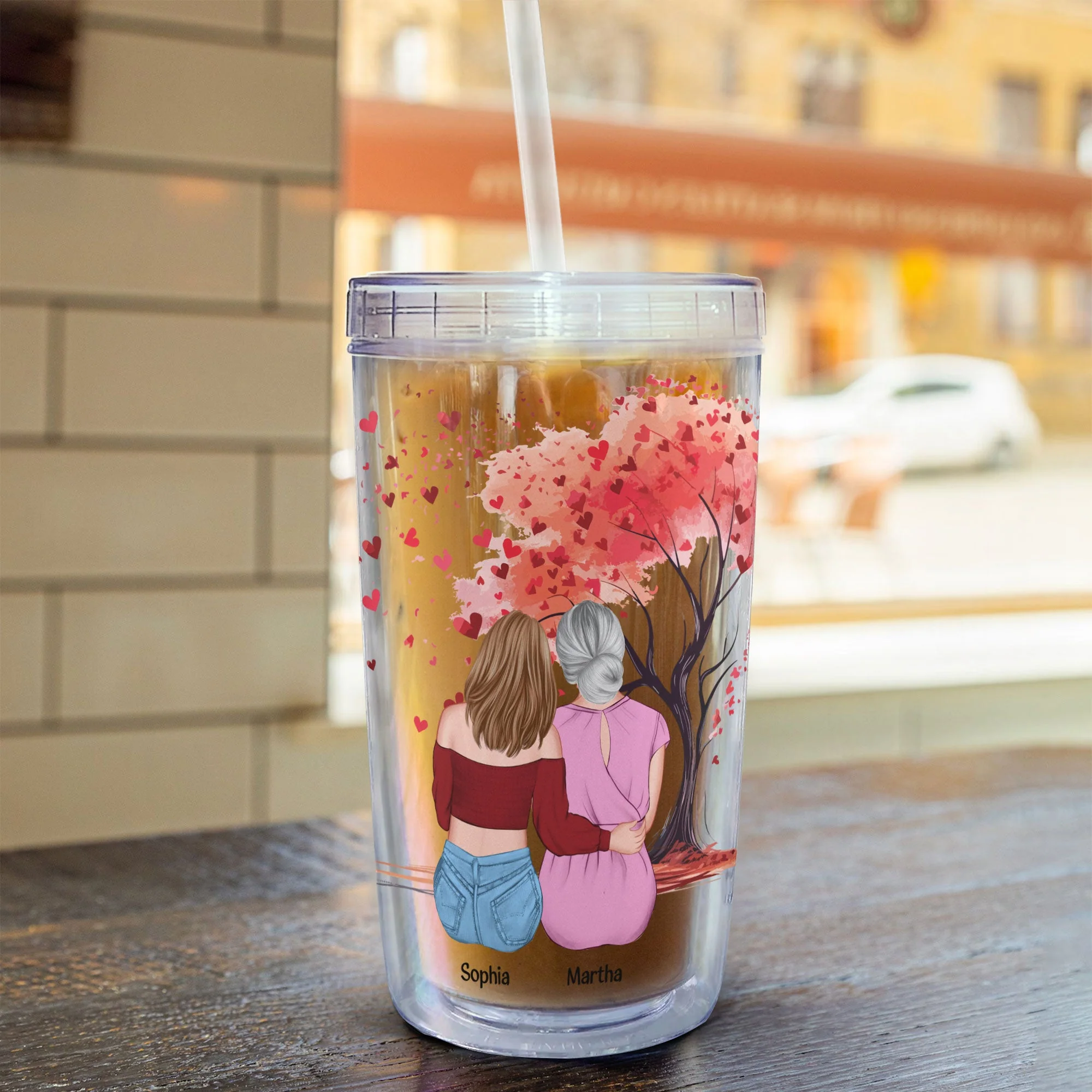 Mama Loves You - Personalized Acrylic Tumbler With Straw - Image 5