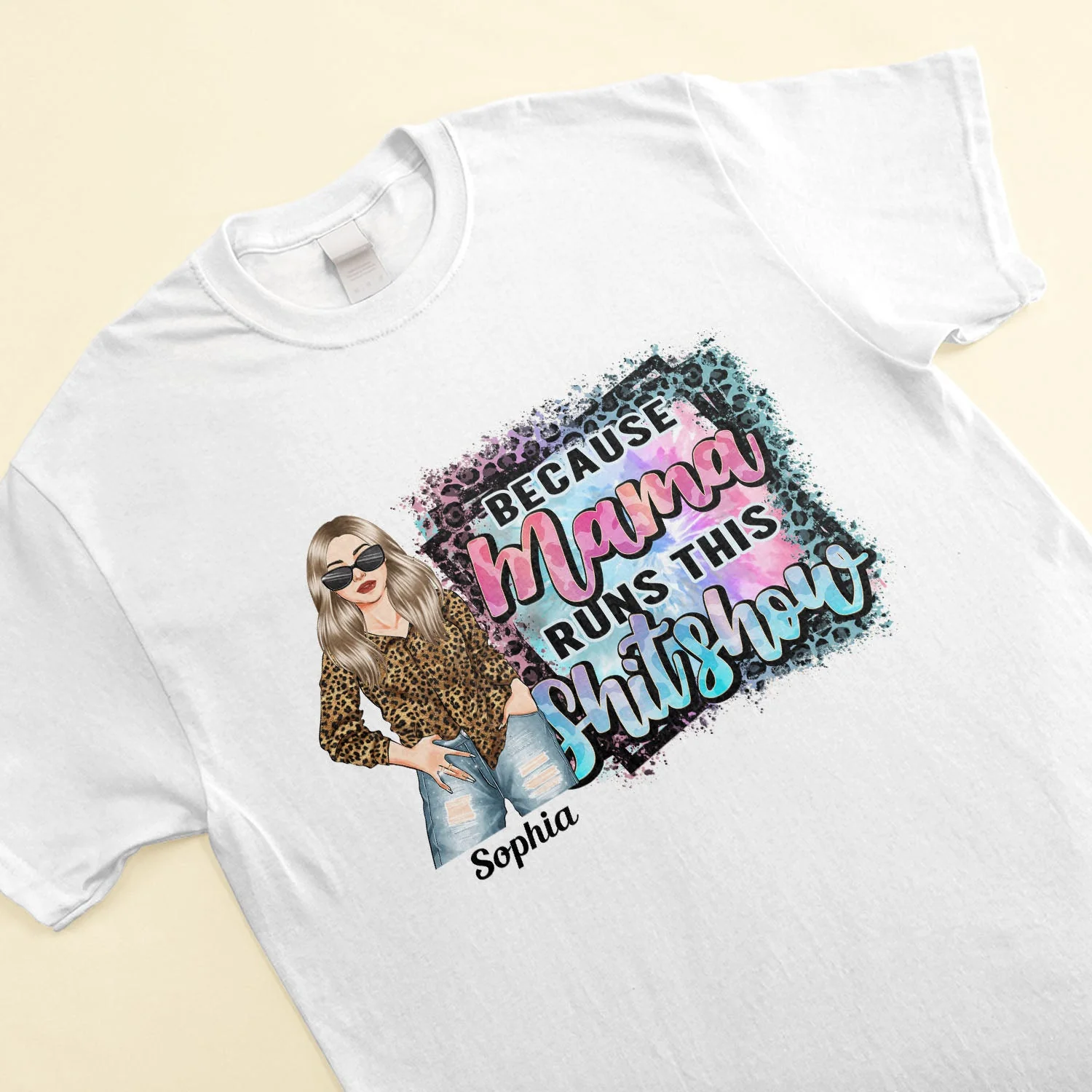 Mama Runs This Shitshow - Personalized Shirt  - Birthday, Mother's day Gift For Mom, Boss Mom, Mom Of Boys, Mom Of Girls - Image 3