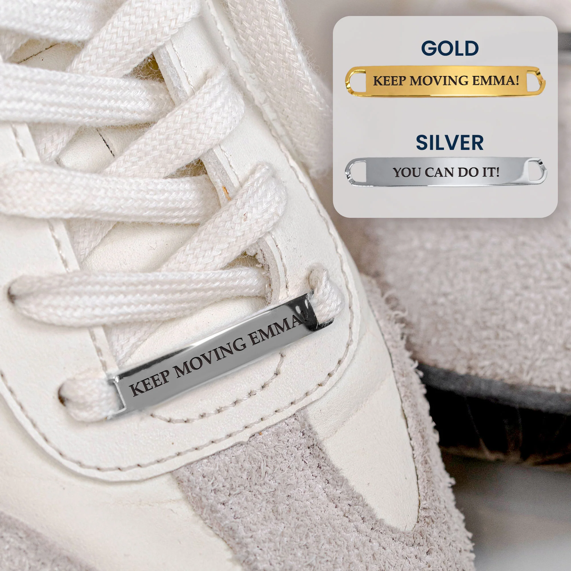 Marathon, Runner, Motivational Running Gift - Personalized Engraved Metal Shoe Tags - Image 4
