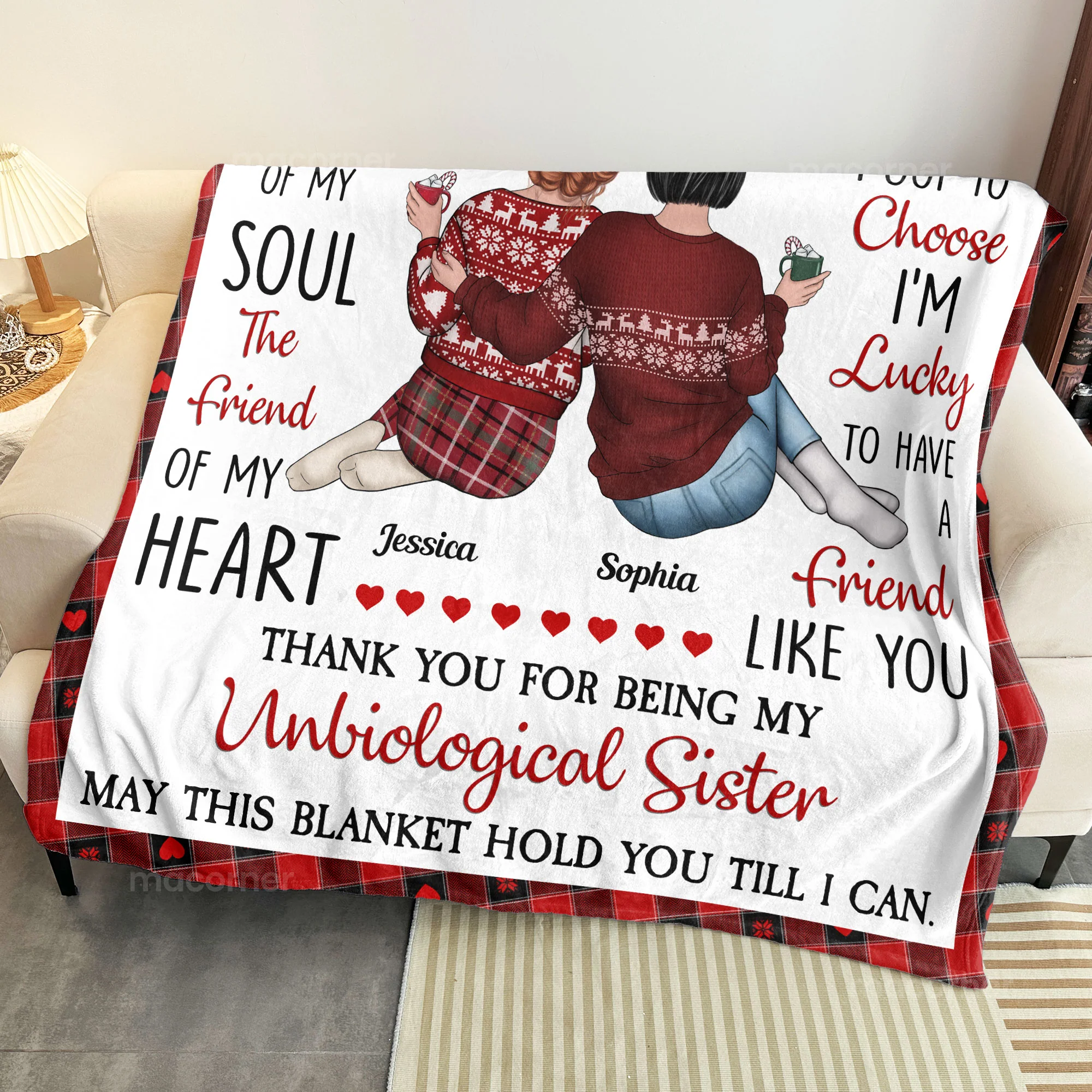 May This Blanket Hold You Till I Can - Personalized Blanket - Image 4
