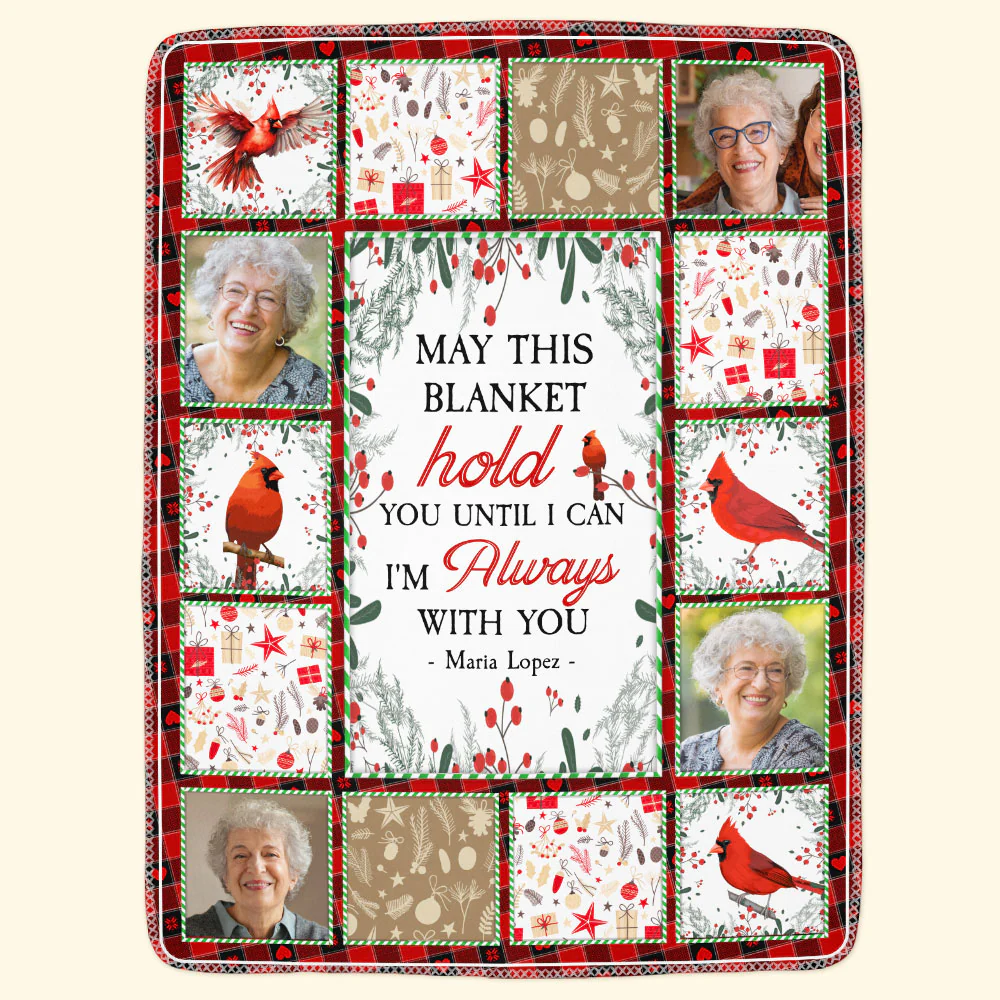 May This Blanket Hold You Until I Can - Personalized Photo Blanket - Image 7