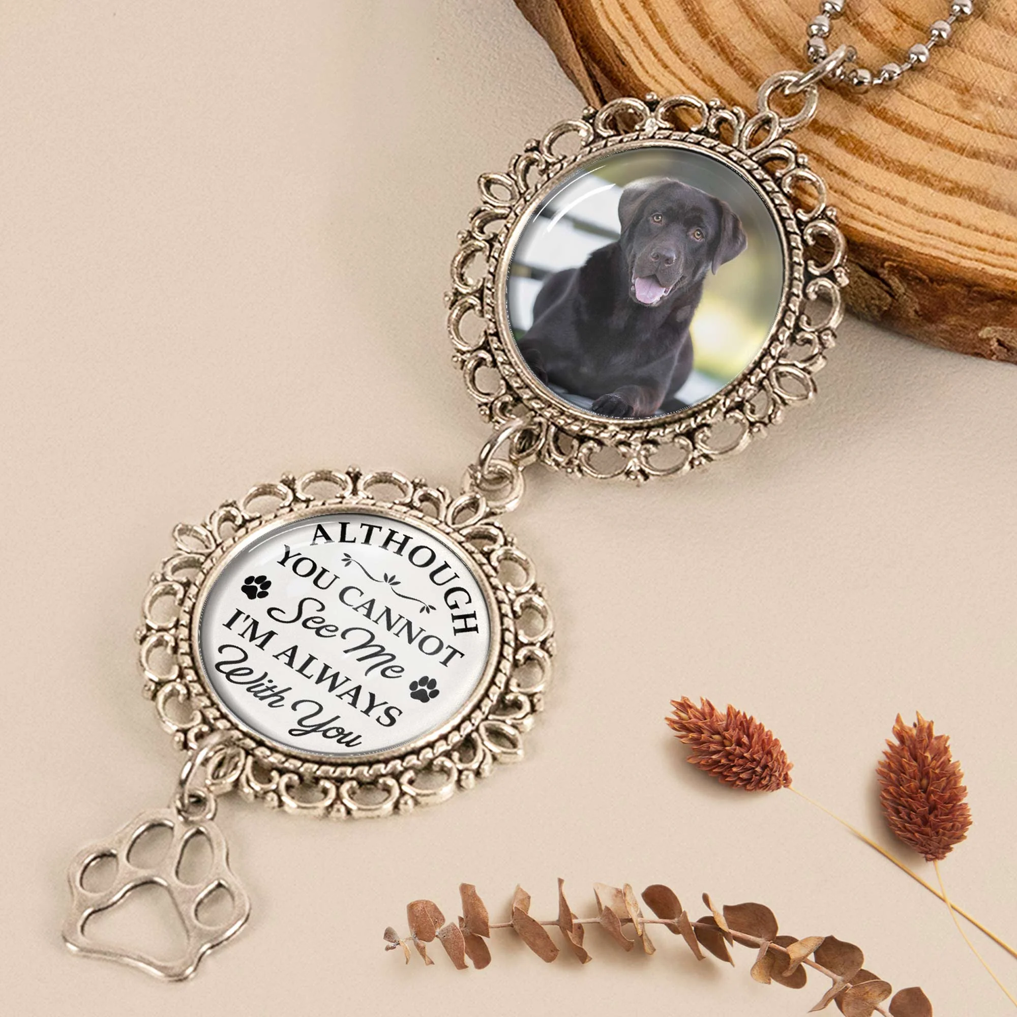 Memorial Car Charm I'm Always With You - Personalized Photo Car Ornament - Image 6