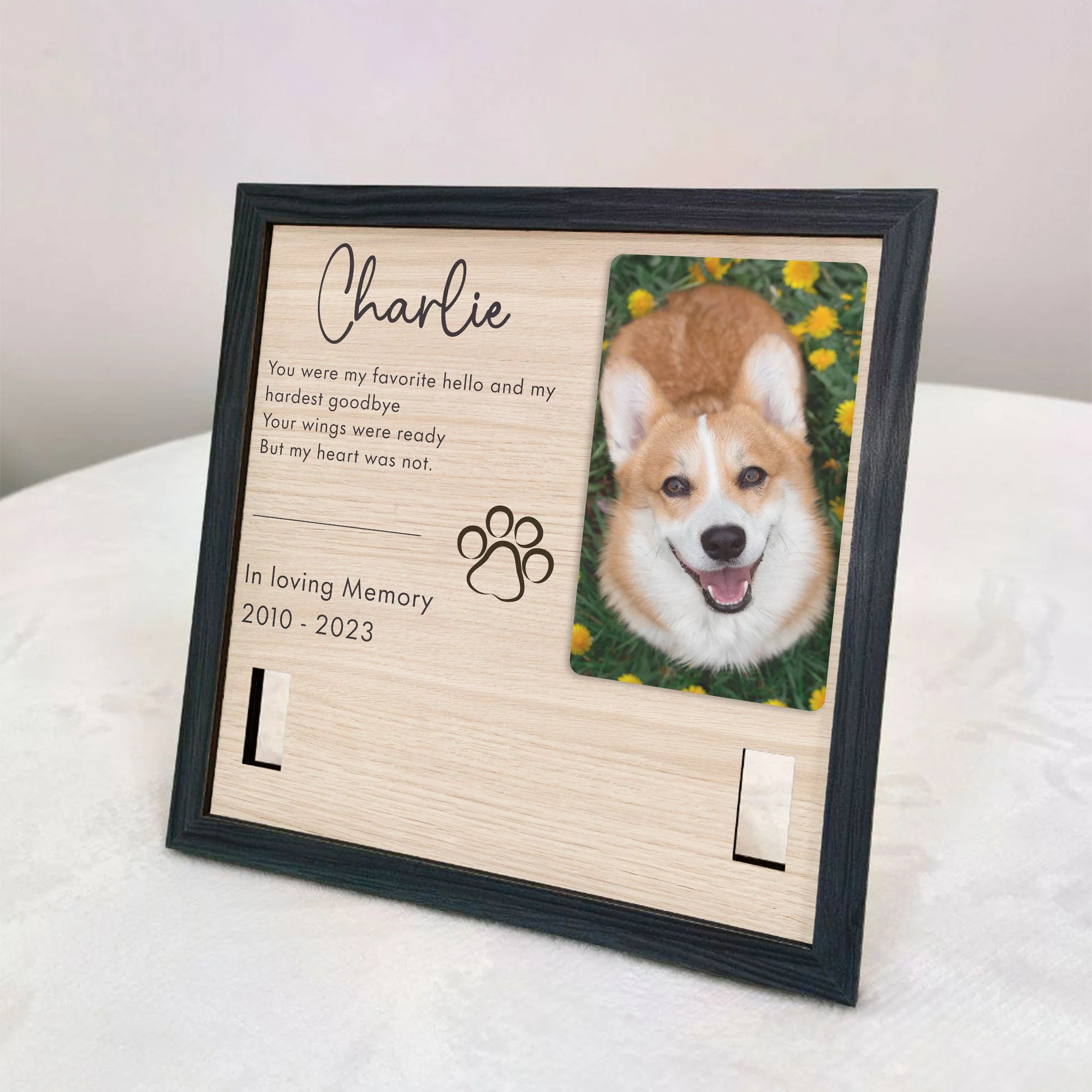 Memorial Dog Collar Frame - Personalized Photo Pet Loss Frame - Image 4