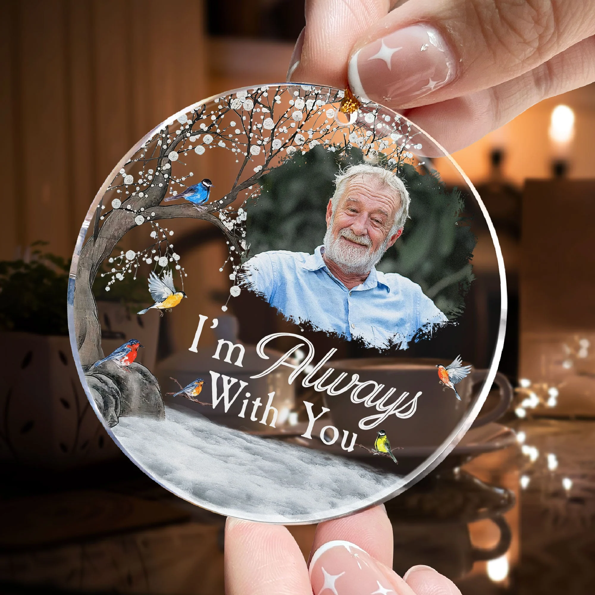 Memorial Gift I'm Always With You - Personalized Memorial Photo Ornament - Image 2