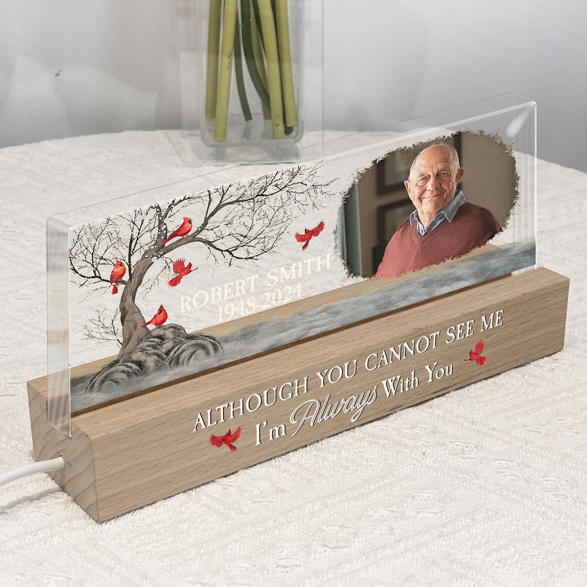 Memorial Gift I'm Always With You - Personalized Photo LED Night Light - Image 4