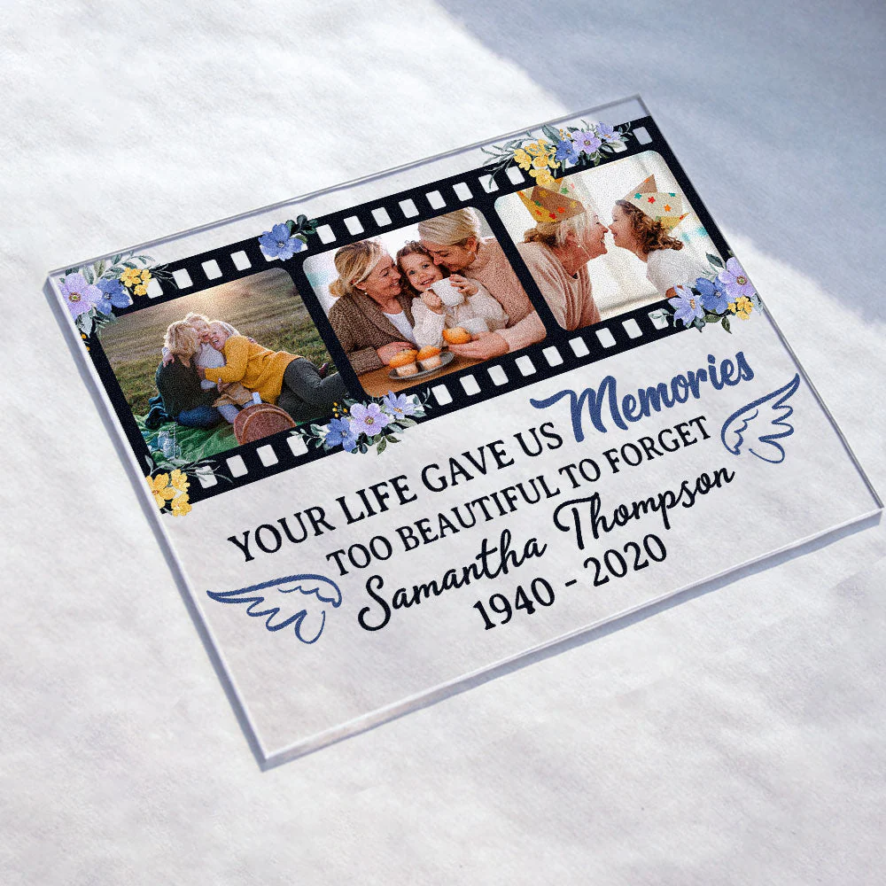 Memories Too Beautiful To Forget - Personalized Acrylic Plaque - Image 4