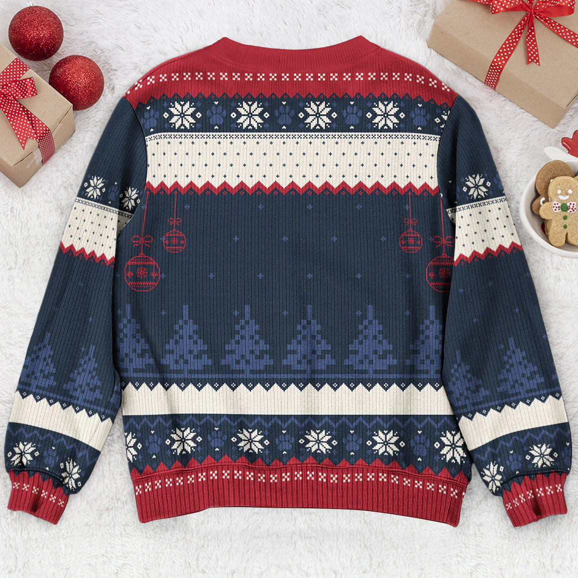 Meowy Catmas - 3D Style - Personalized Ugly Sweater - Image 4